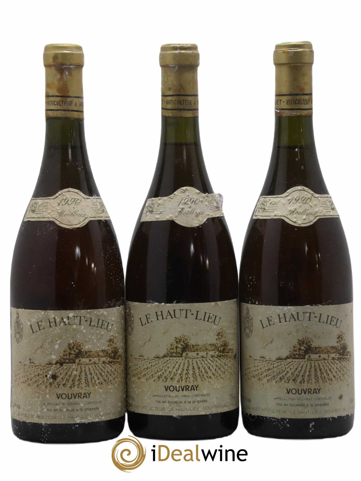 Vouvray Le Haut-Lieu Moelleux Domaine Huet 1990 - Lotto di 3 bottiglie - 0