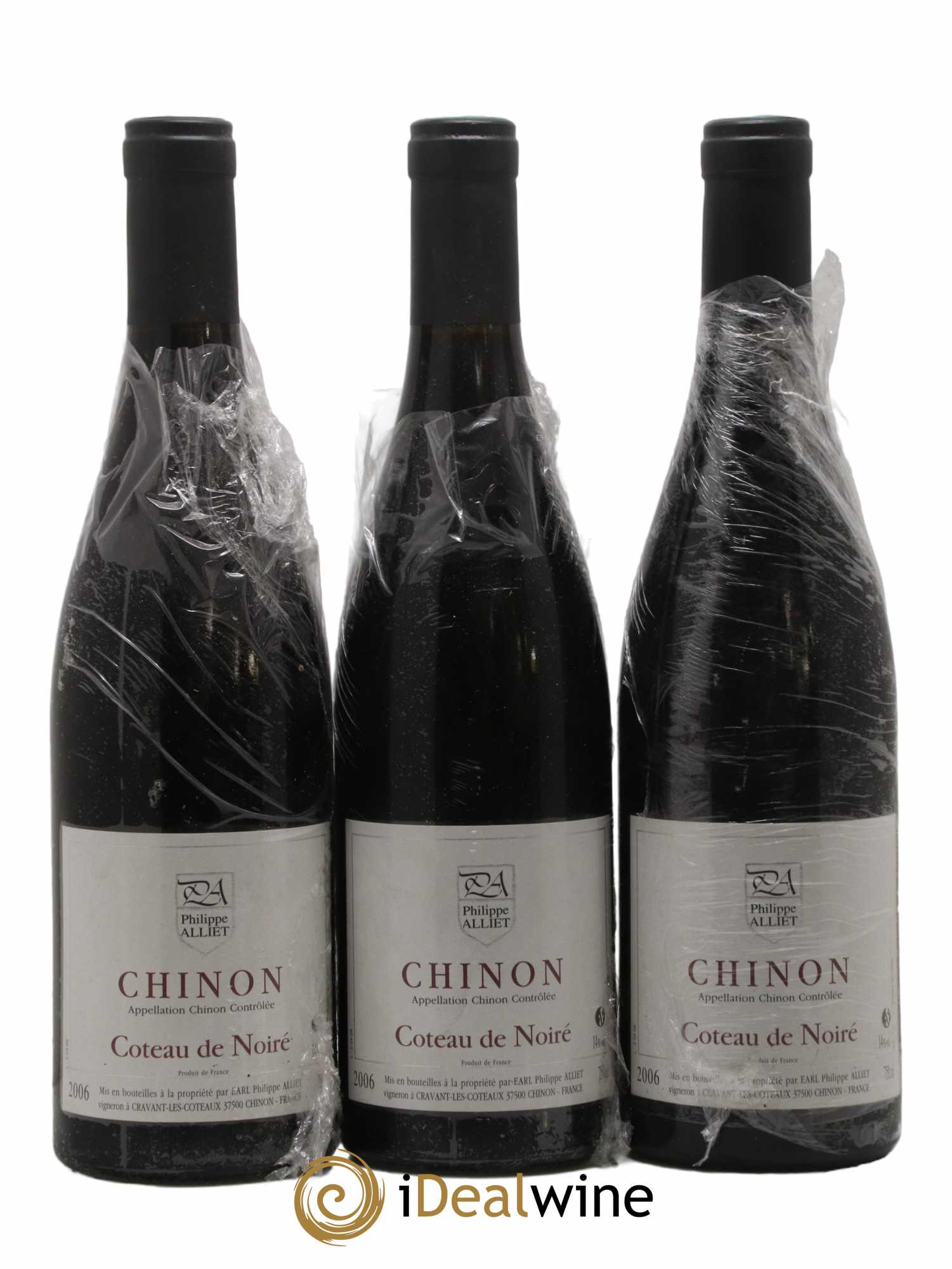 Chinon Coteau de Noiré Philippe Alliet 2006 - Lot de 3 bouteilles - 0
