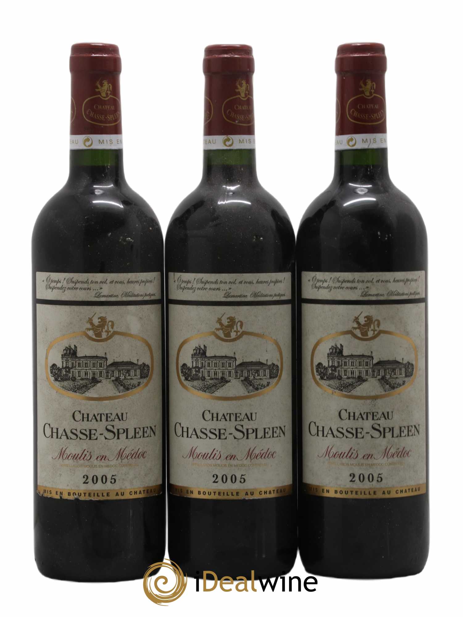 Château Chasse Spleen 2005 - Lot de 3 bouteilles - 0