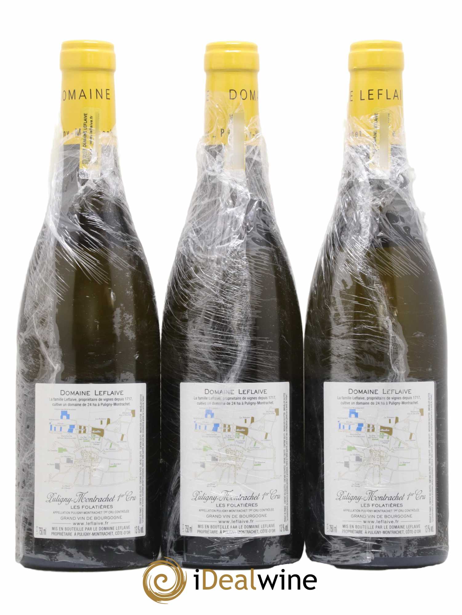Puligny-Montrachet 1er Cru Les Folatières Leflaive (Domaine) 2016 - Lot de 3 bouteilles - 1