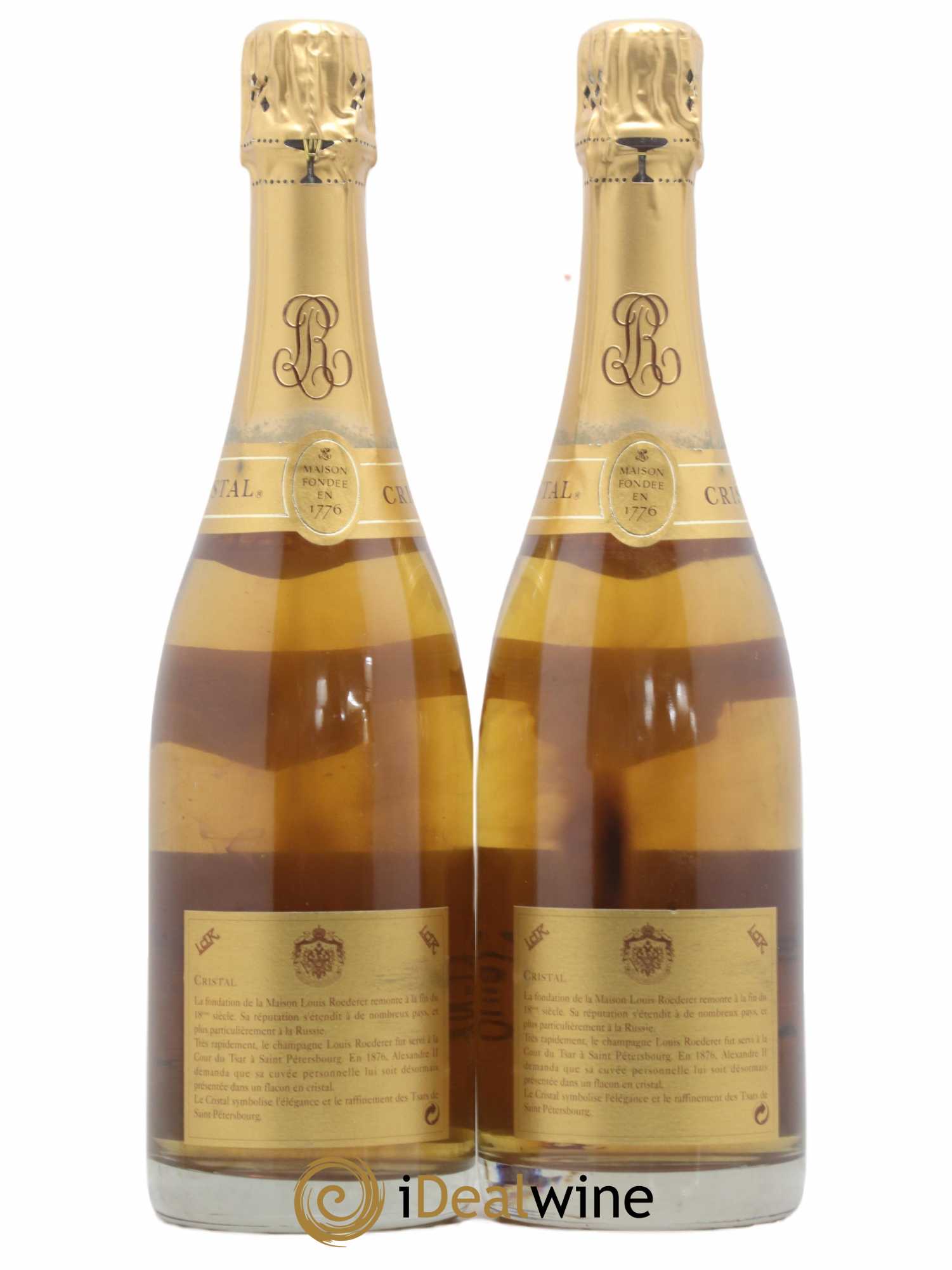 Cristal Louis Roederer 1990 - Lot de 2 bouteilles - 1