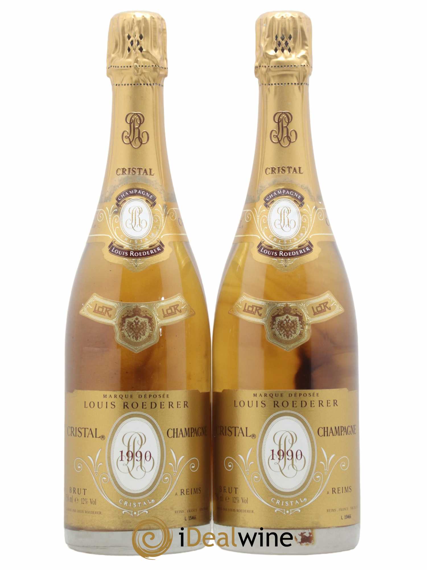 Cristal Louis Roederer 1990 - Lot de 2 bouteilles - 0