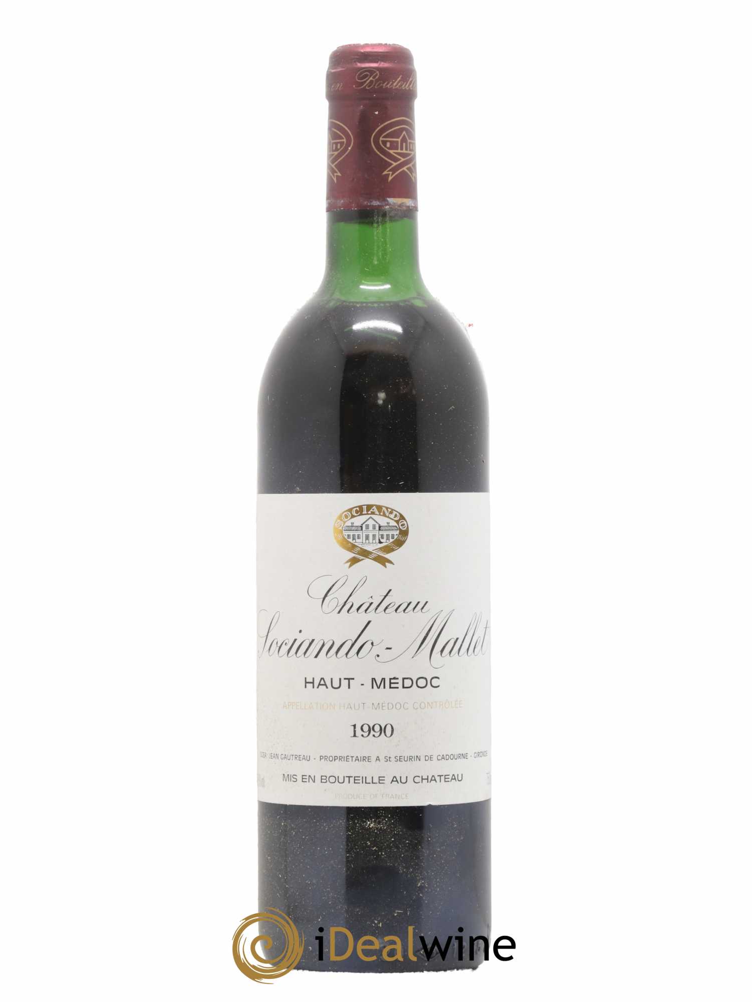 Château Sociando Mallet 1990 - Lot de 1 bouteille - 0