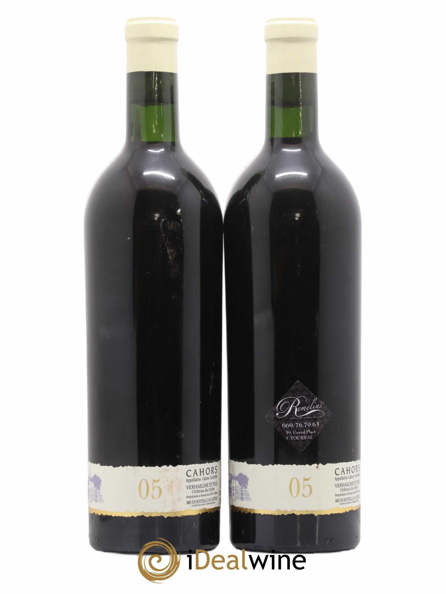 Cahors Château du Cèdre GC Pascal et Jean-Marc Verhaeghe 2005 - Lot de 2 bouteilles - 1
