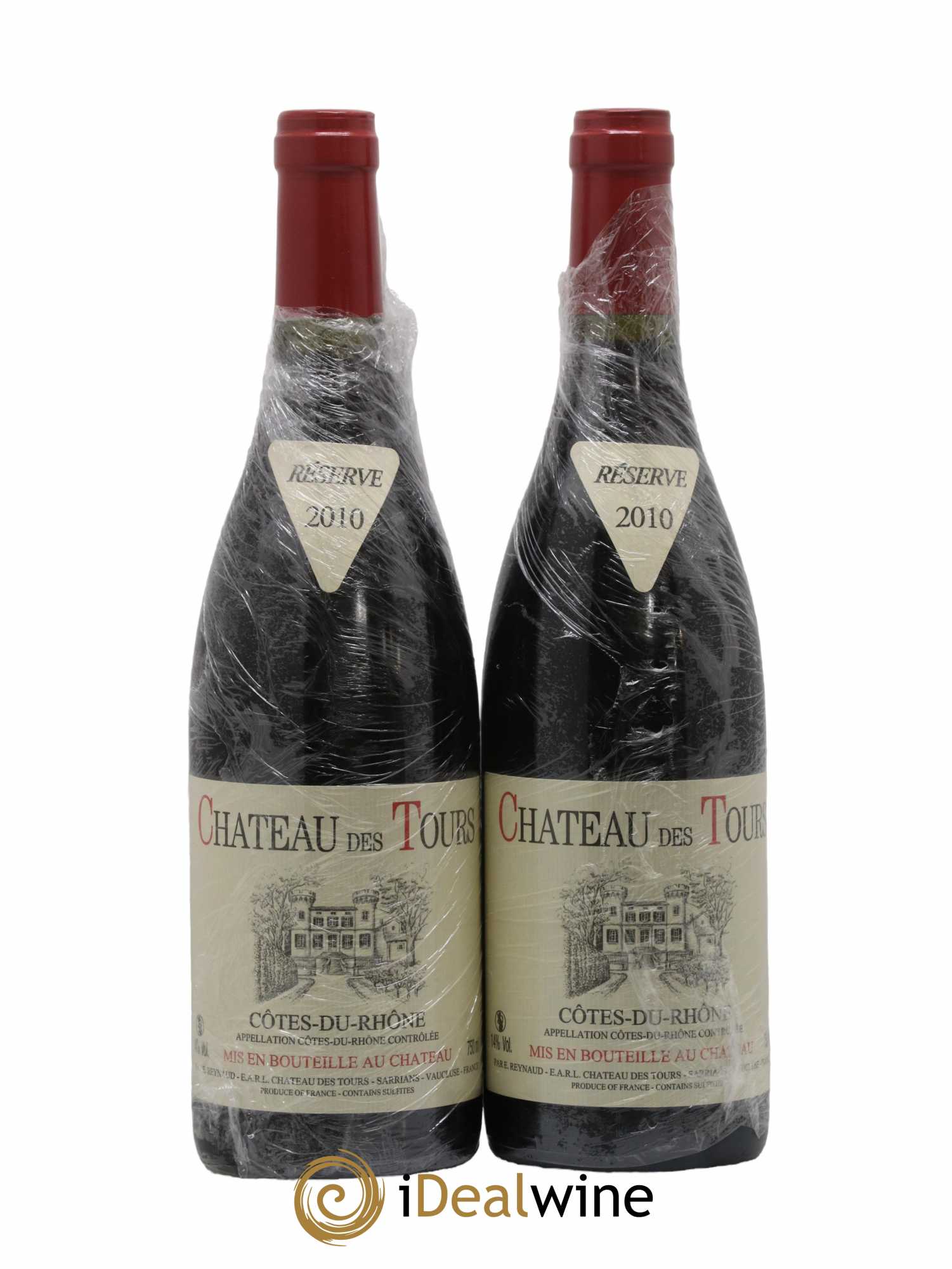 Côtes-du-Rhône Château des Tours Emmanuel Reynaud 2010 - Lot de 2 bouteilles - 0