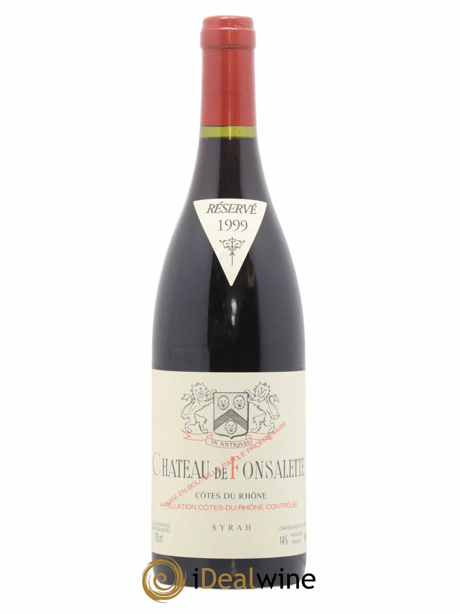 Côtes-du-Rhône Cuvée Syrah Château de Fonsalette 1999 - Lot de 1 bouteille - 0