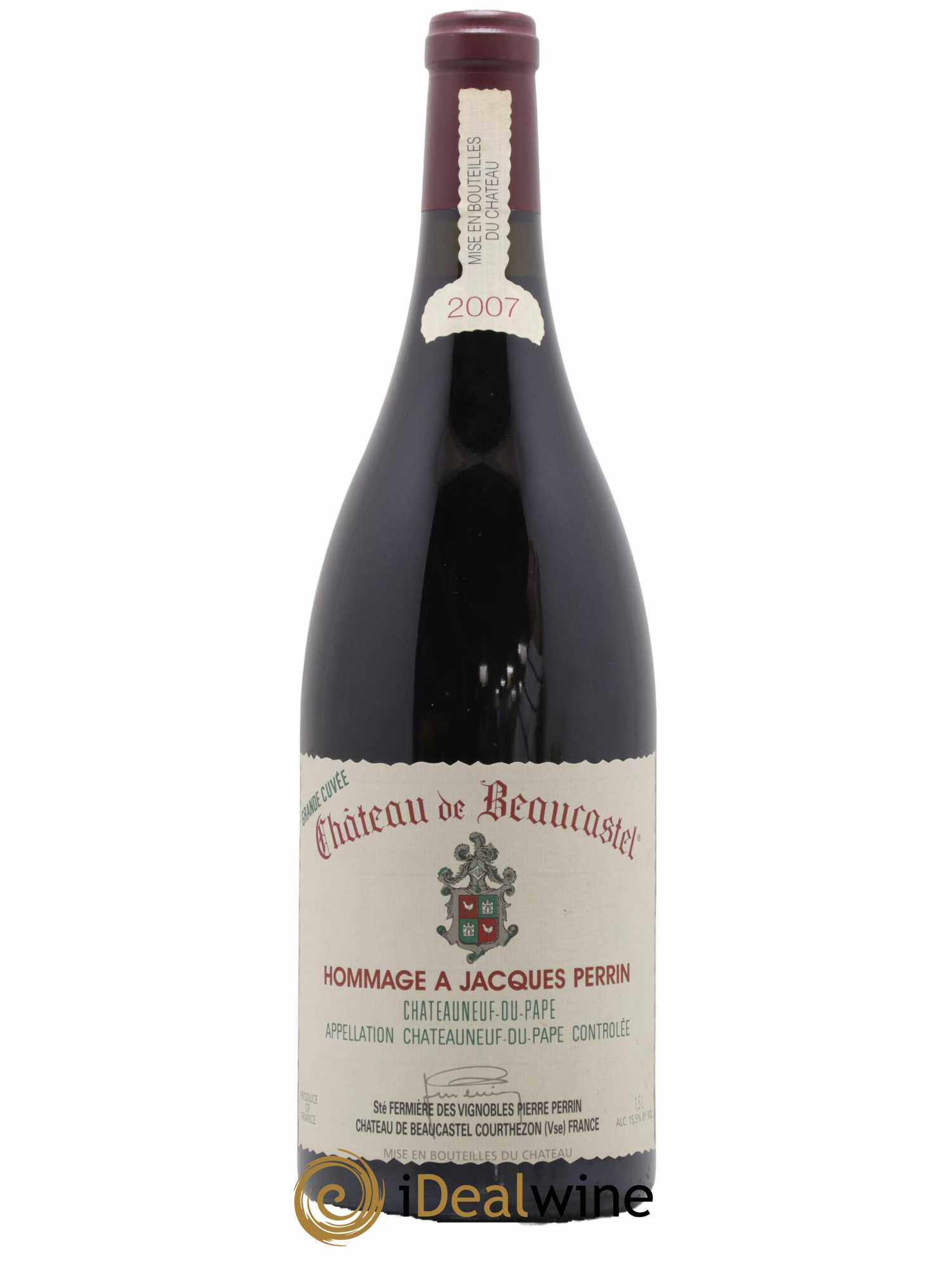 Châteauneuf-du-Pape Château de Beaucastel Hommage à Jacques Perrin Famille Perrin 2007 - Lot de 1 magnum - 0