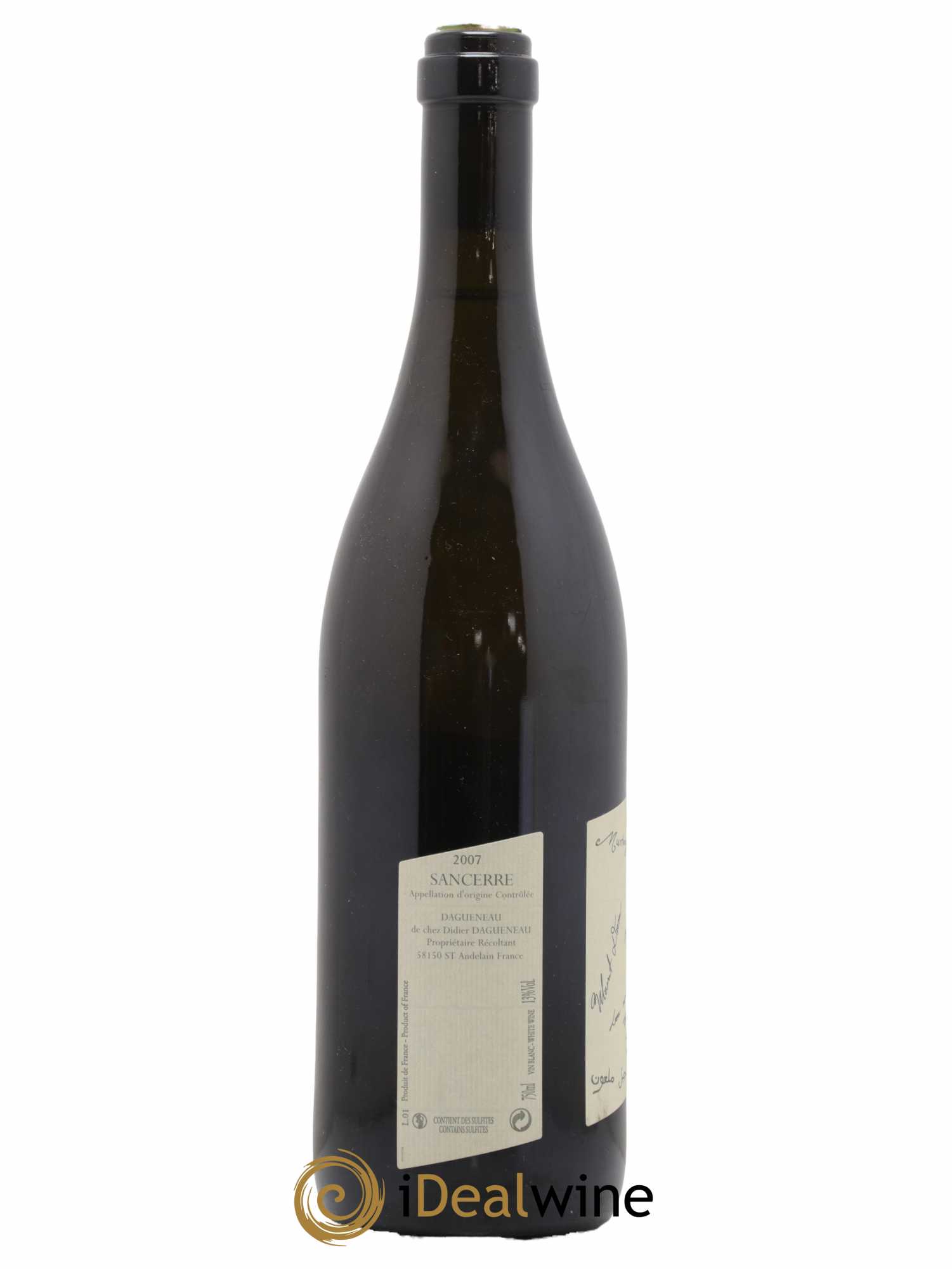 Sancerre Le Mont Damné Chavignol Dagueneau (Domaine Didier - Louis-Benjamin) 2007 - Lot de 1 bouteille - 1