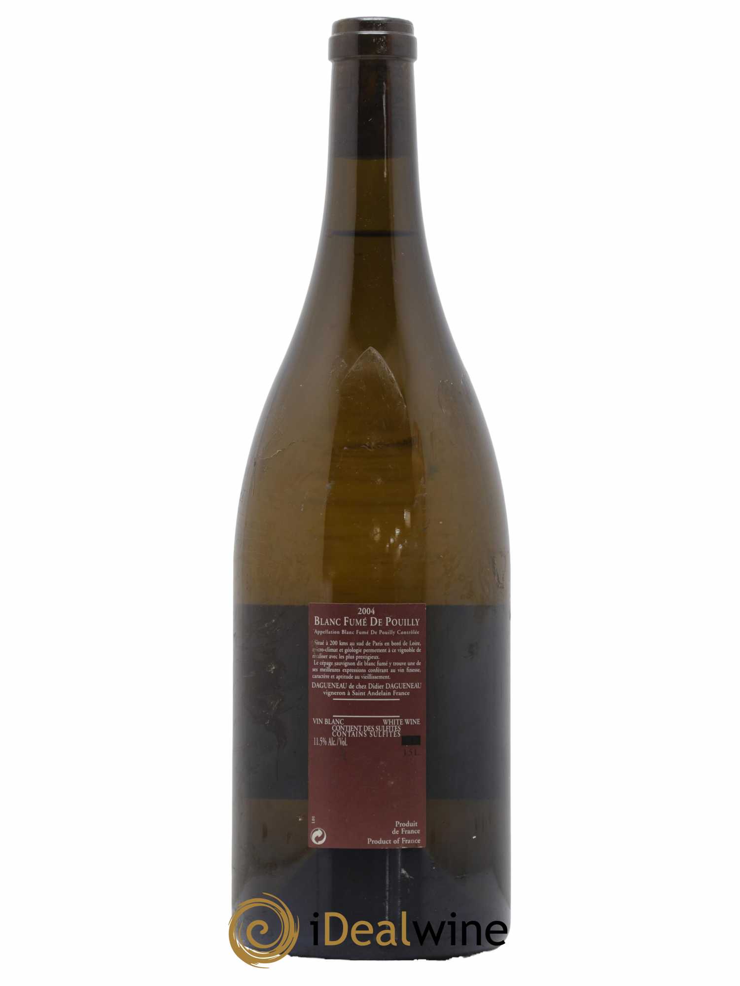 Vin de France (anciennement Pouilly-Fumé) Pur Sang Dagueneau (Domaine Didier - Louis-Benjamin) 2004 - Lot de 1 magnum - 1