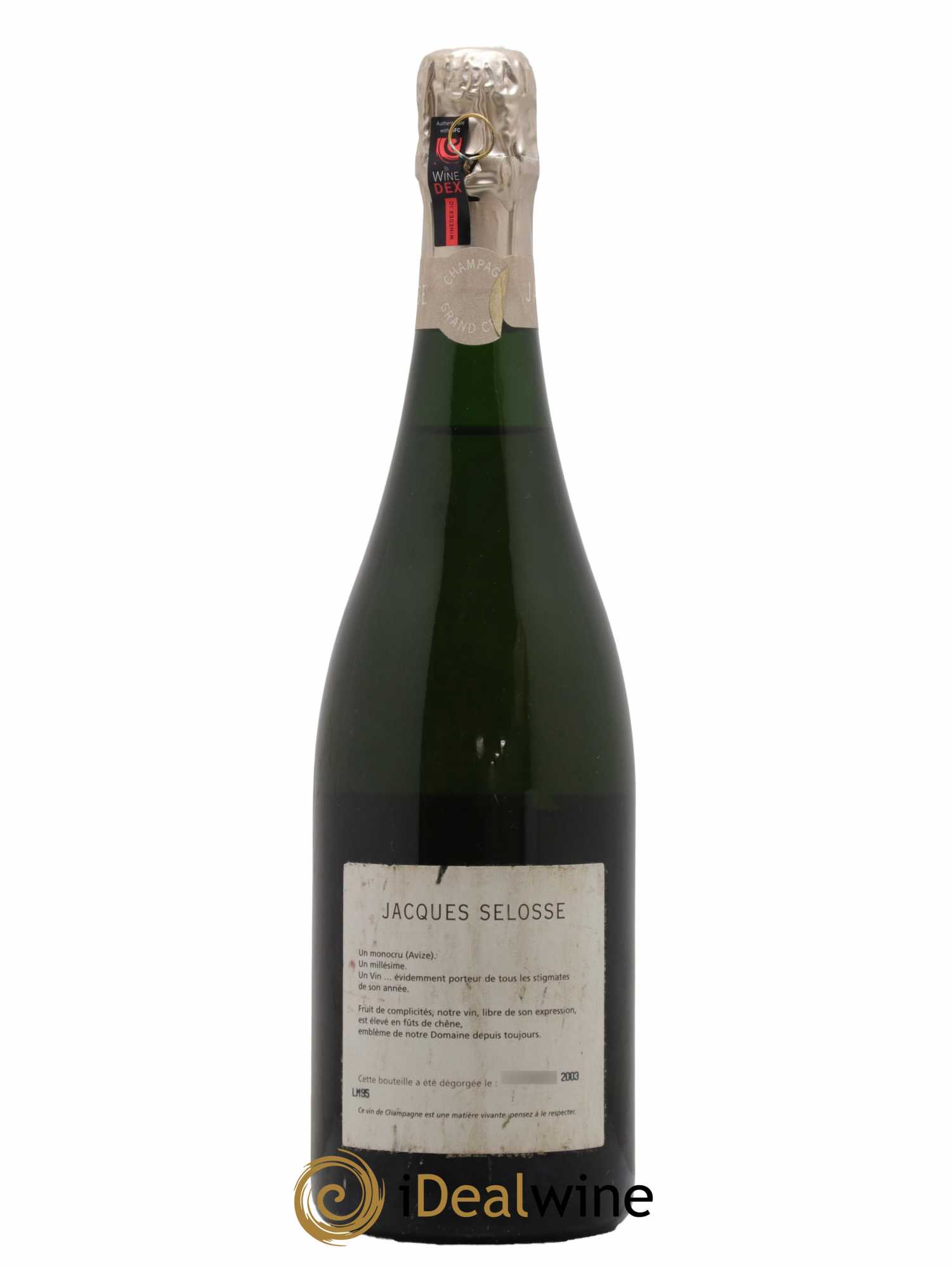 Grand Cru Blanc de Blancs Brut Jacques Selosse 1995 - Lot de 1 bouteille - 1
