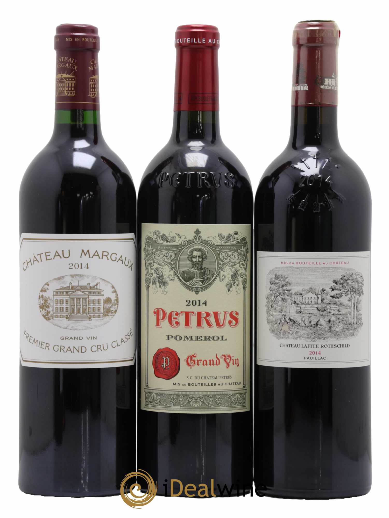 Caisse Collection Duclot 2014 Petrus - Lafite - Mouton Rothschild - Margaux - Haut Brion - Mission Haut Brion - Cheval Blanc - Yquem 2014 - Posten von 8 Flaschen - 3