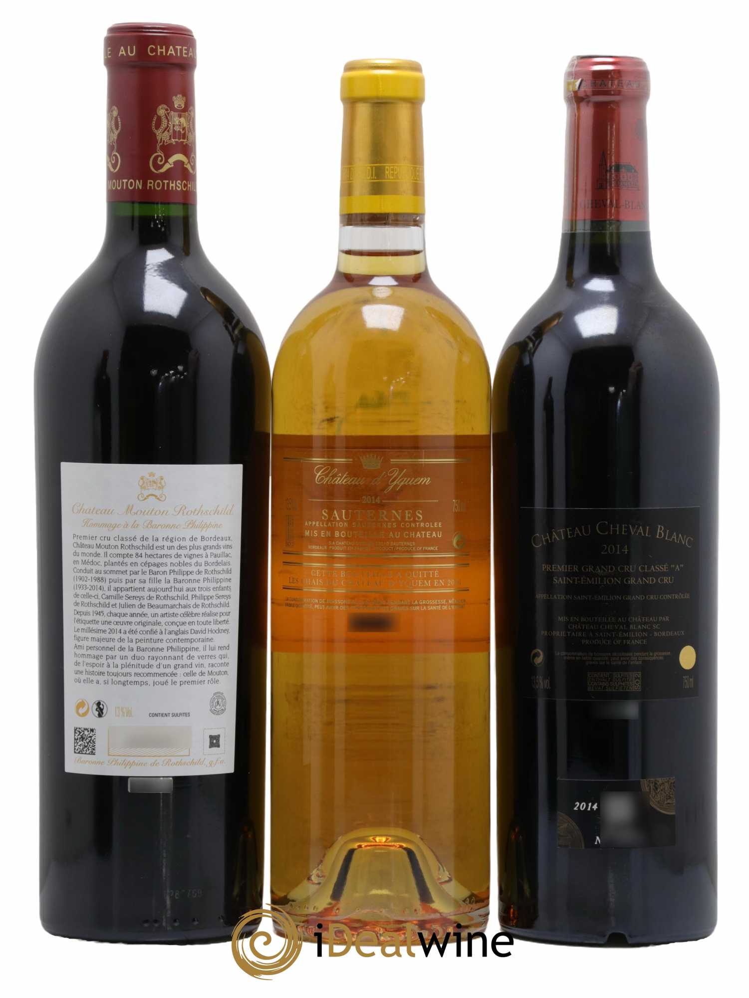 Caisse Collection Duclot 2014 Petrus - Lafite - Mouton Rothschild - Margaux - Haut Brion - Mission Haut Brion - Cheval Blanc - Yquem 2014 - Posten von 8 Flaschen - 8