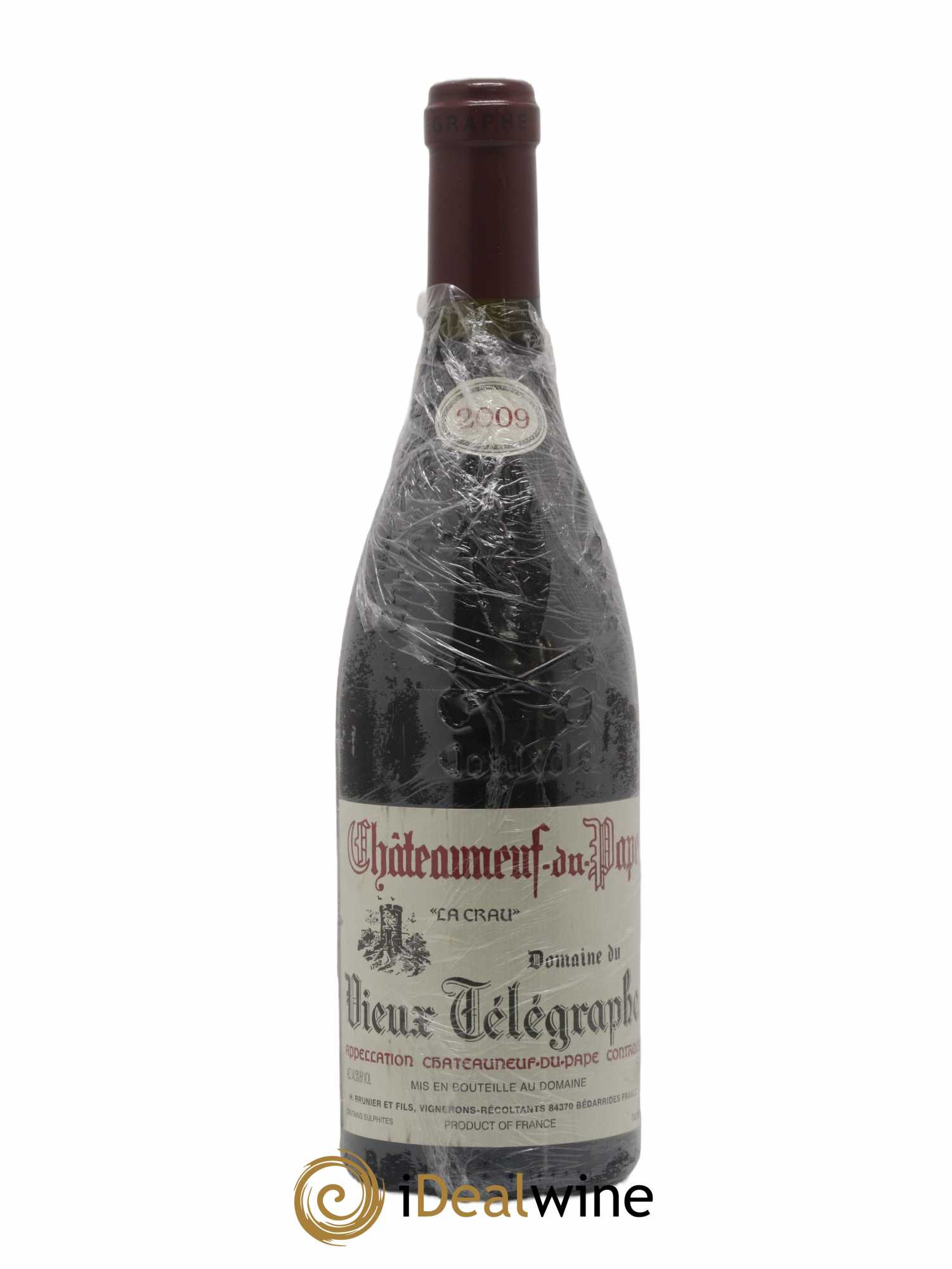 Châteauneuf-du-Pape Vieux Télégraphe (Domaine du) Vignobles Brunier 2009 - Lot de 1 bouteille - 0