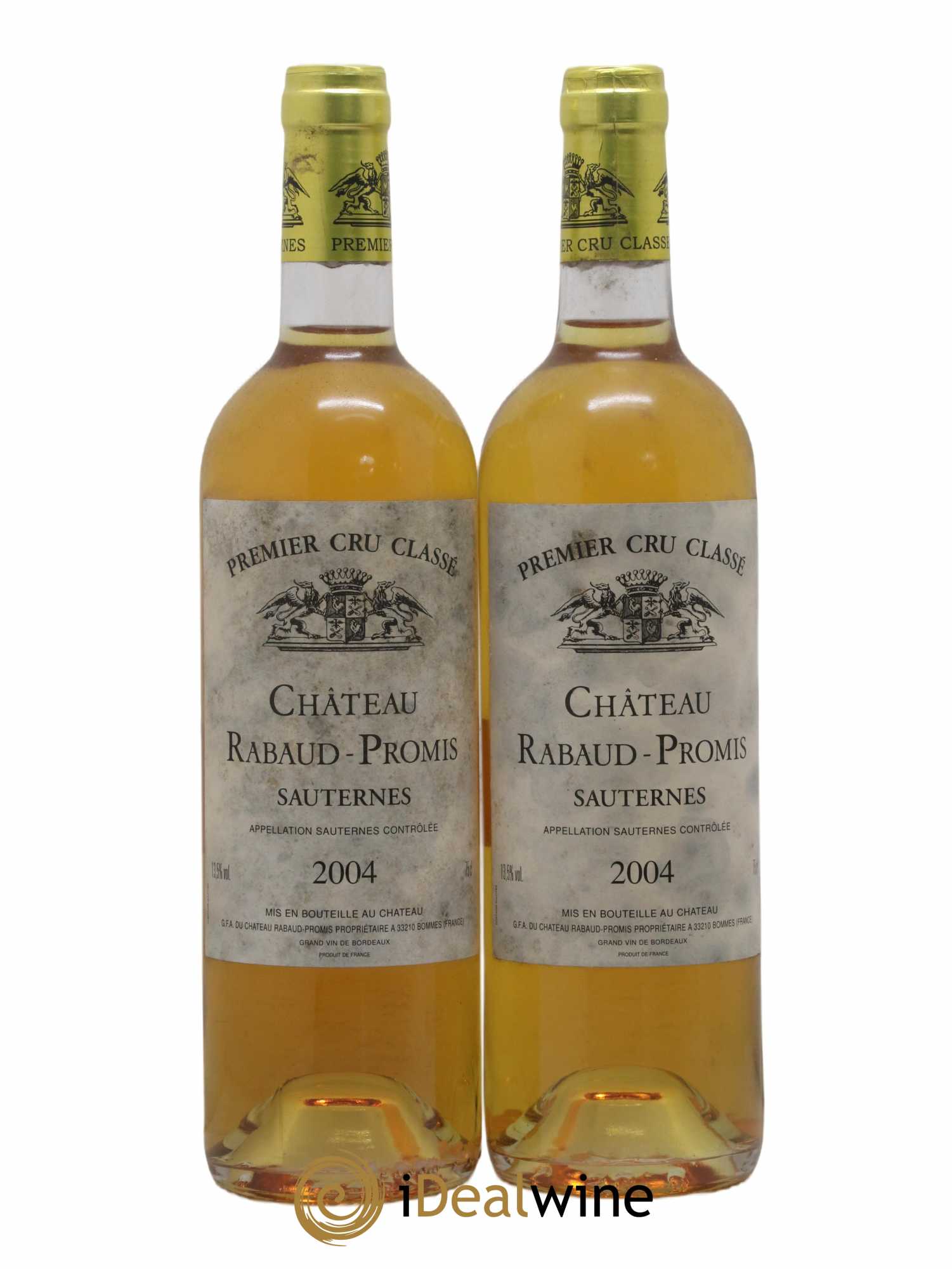 Château Rabaud Promis 1er Grand Cru Classé 2004 - Lotto di 2 bottiglie - 0