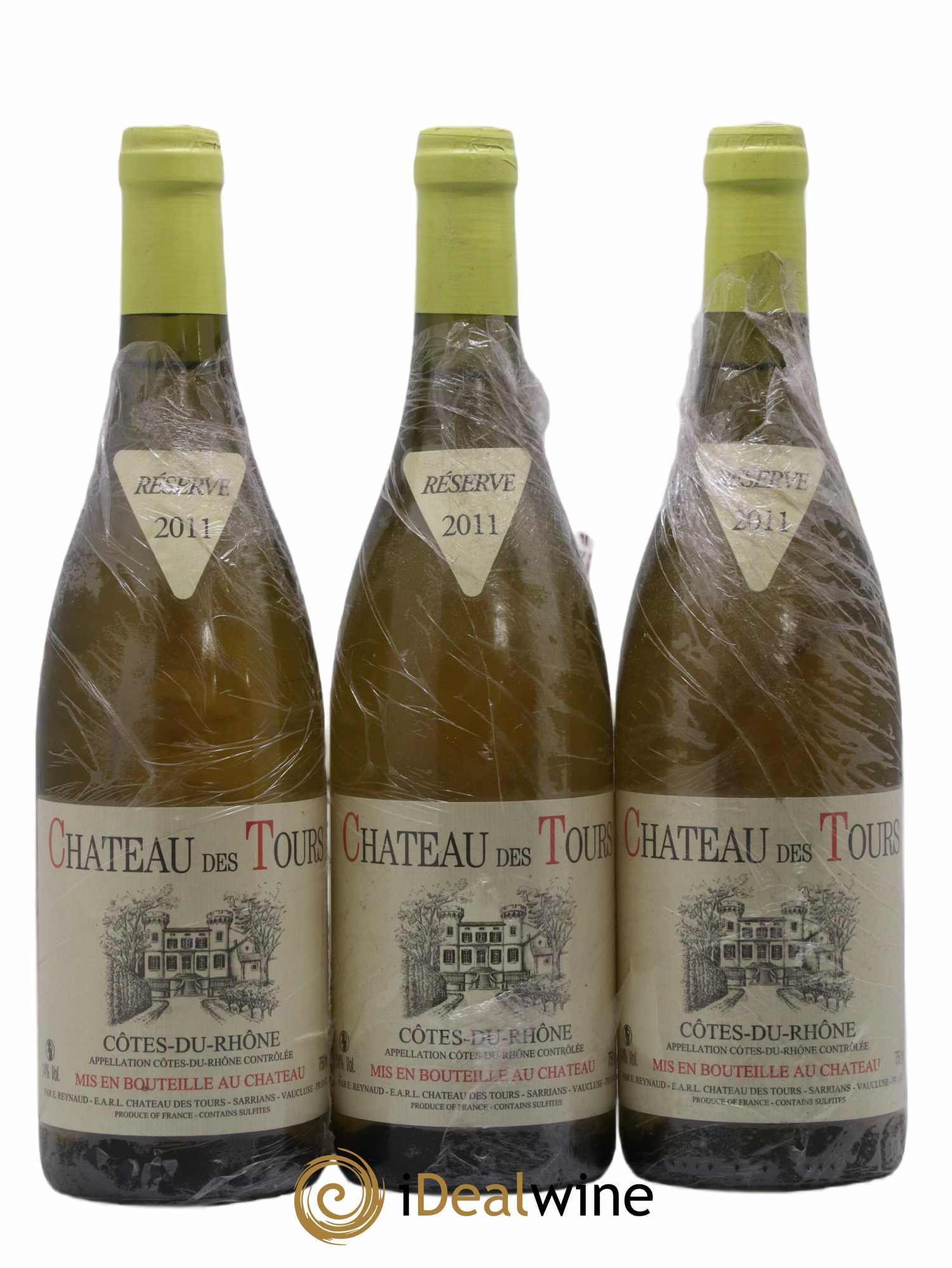 Côtes-du-Rhône Château des Tours Emmanuel Reynaud (sans prix de réserve) 2011 - Lot de 3 bouteilles - 0