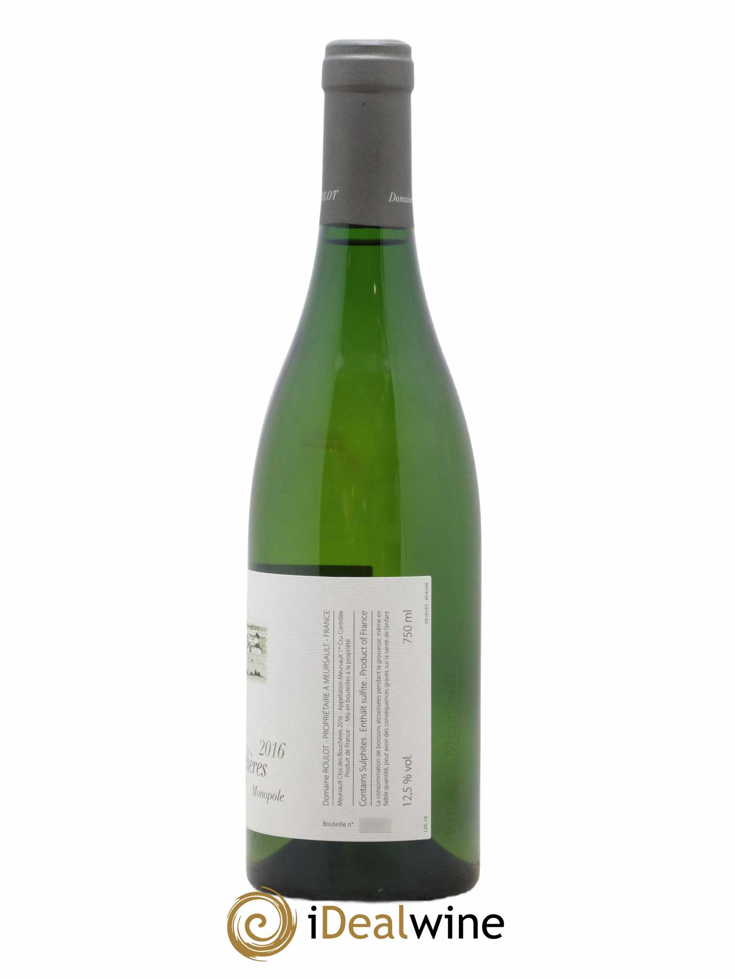 Meursault 1er Cru Clos des Bouchères  Roulot (Domaine) 2016 - Lot de 1 bouteille - 1