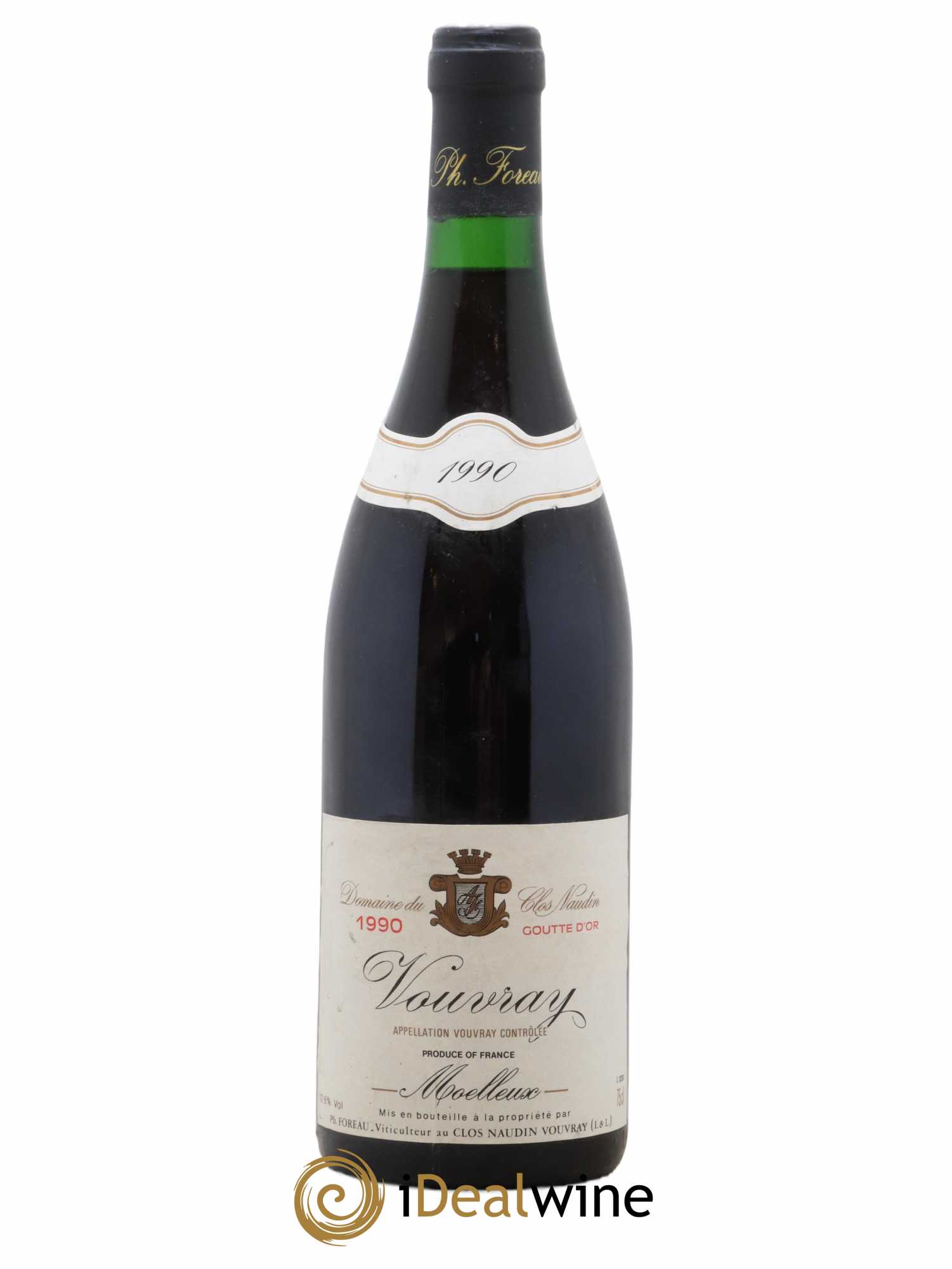 Vouvray Goutte d'Or Clos Naudin - Philippe Foreau 1990 - Lotto di 1 bottiglia - 0