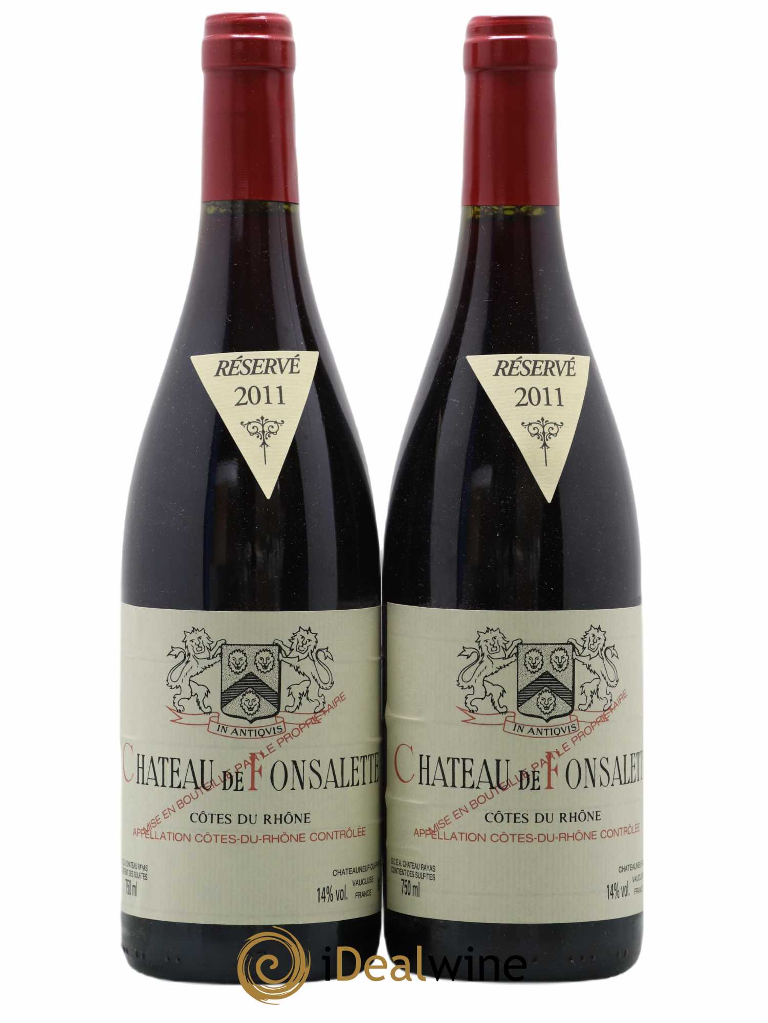 Côtes-du-Rhône Château de Fonsalette Emmanuel Reynaud 2011 - Lot de 2 bouteilles - 0