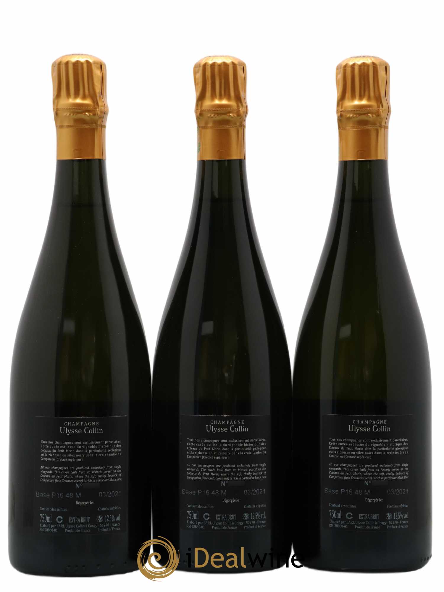 Les Pierrières Blancs de Blancs Extra-Brut Ulysse Collin - Lot de 3 bouteilles - 1