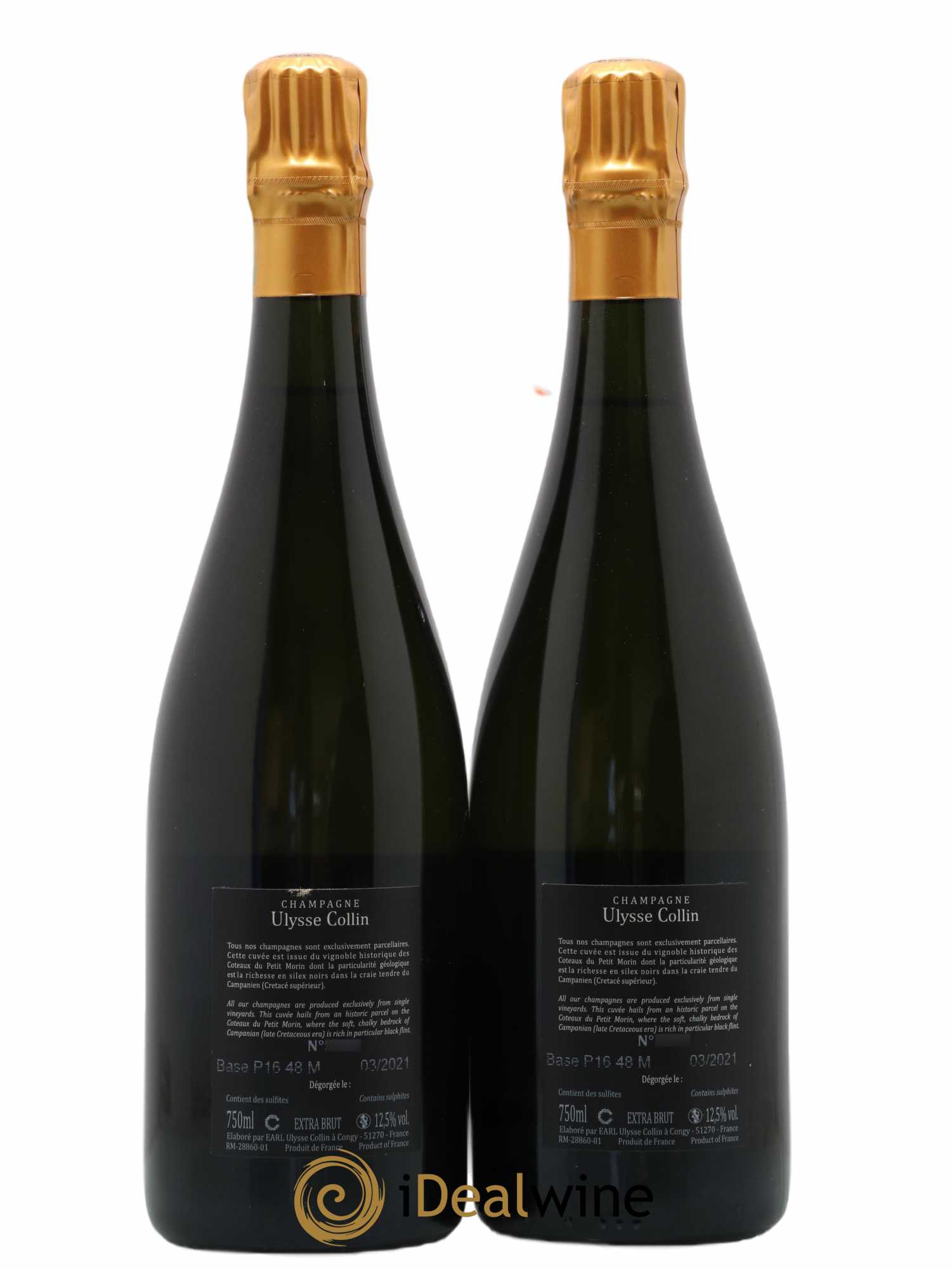 Les Pierrières Blancs de Blancs Extra-Brut Ulysse Collin - Lot de 2 bouteilles - 1