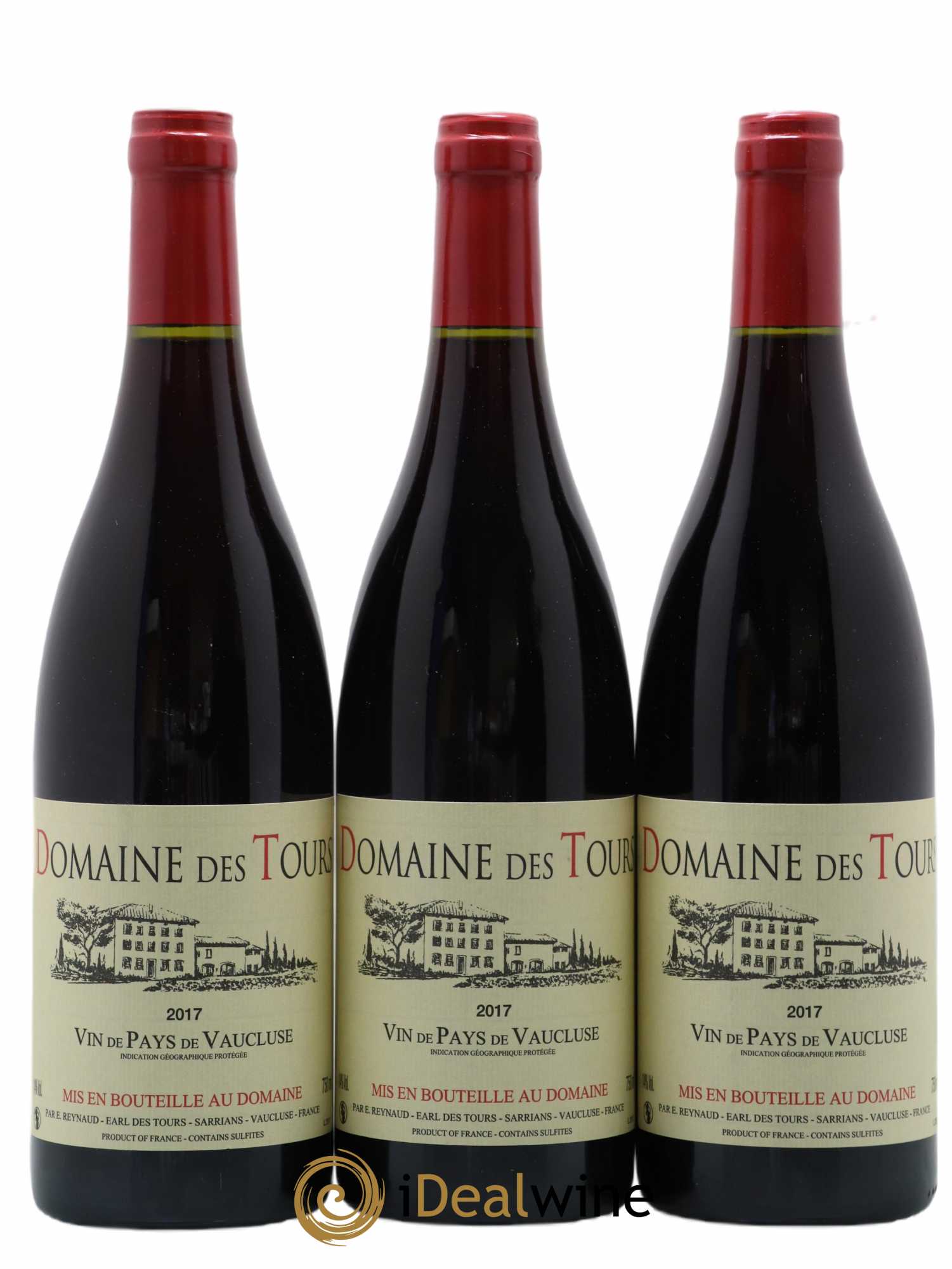 Vaucluse (Vin de Pays de Vaucluse) Domaine des Tours Emmanuel Reynaud 2017 - Lot de 3 bouteilles - 0