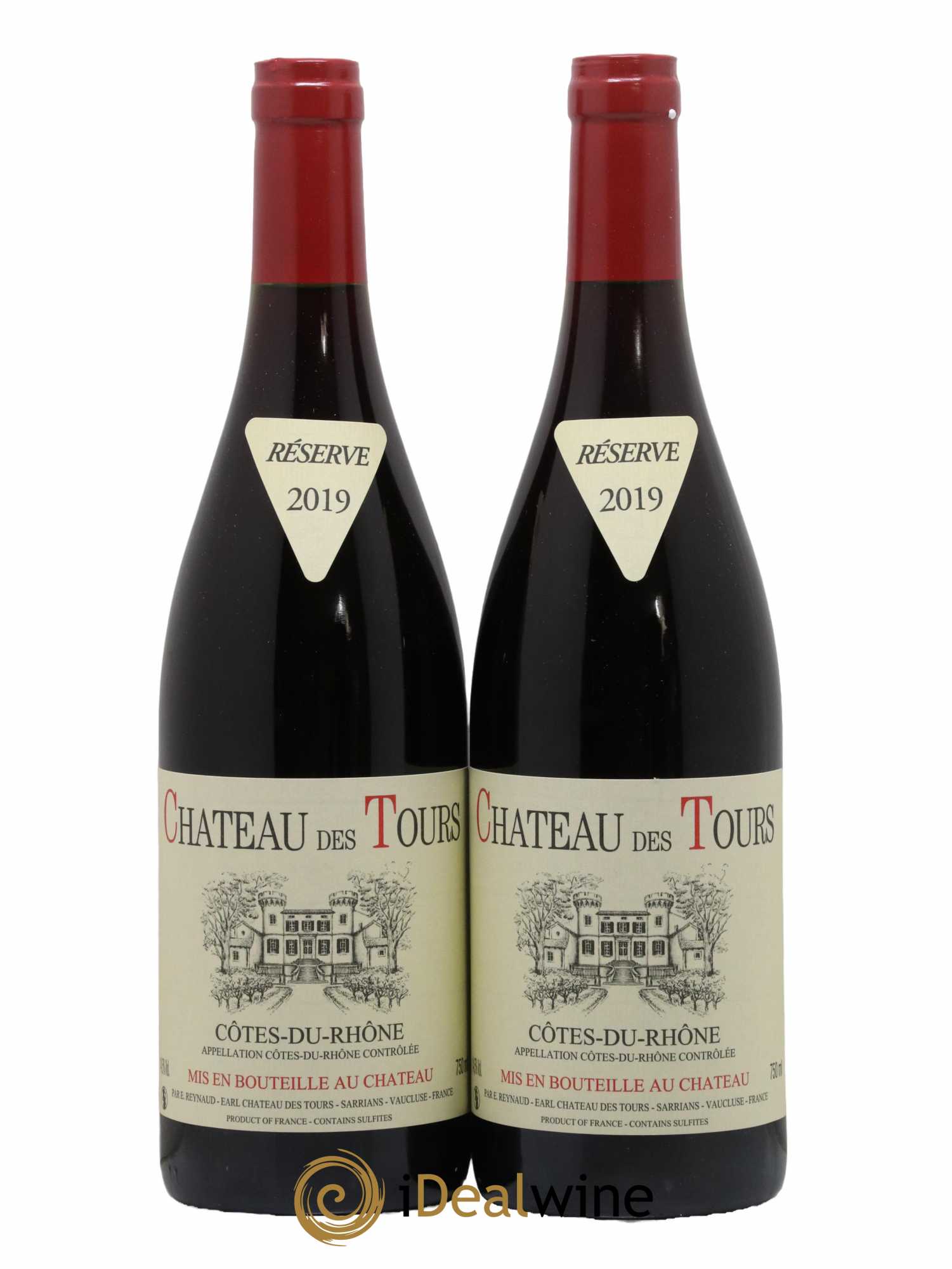 Côtes-du-Rhône Château des Tours Emmanuel Reynaud 2019 - Lot de 2 bouteilles - 0