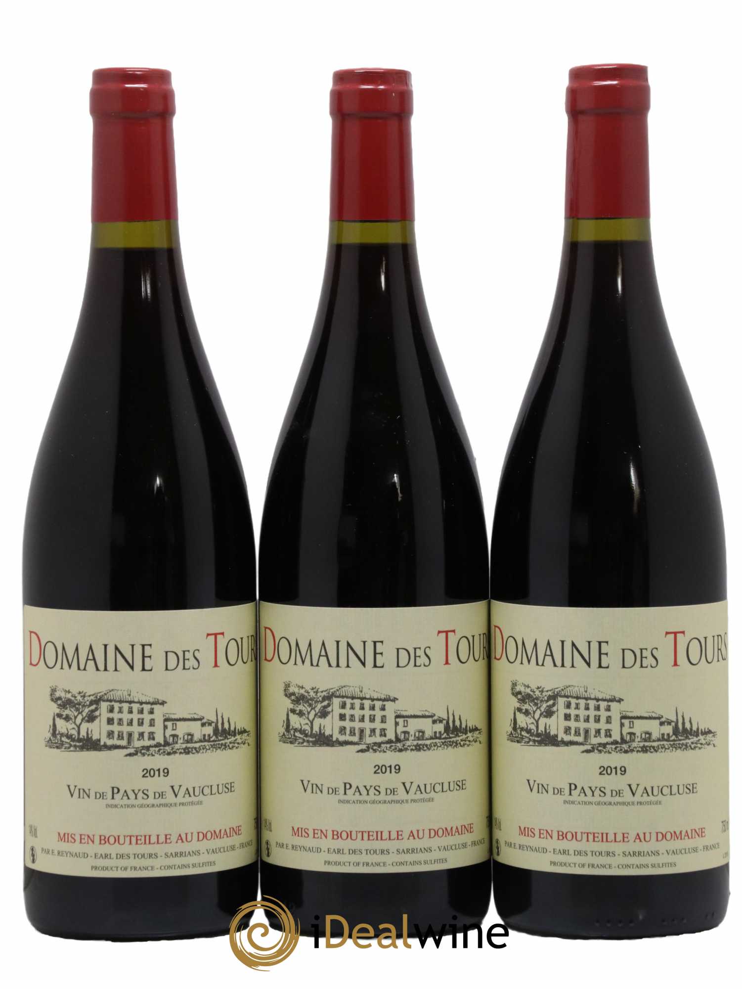 Vaucluse (Vin de Pays de Vaucluse) Domaine des Tours Emmanuel Reynaud 2019 - Lot de 3 bouteilles - 0
