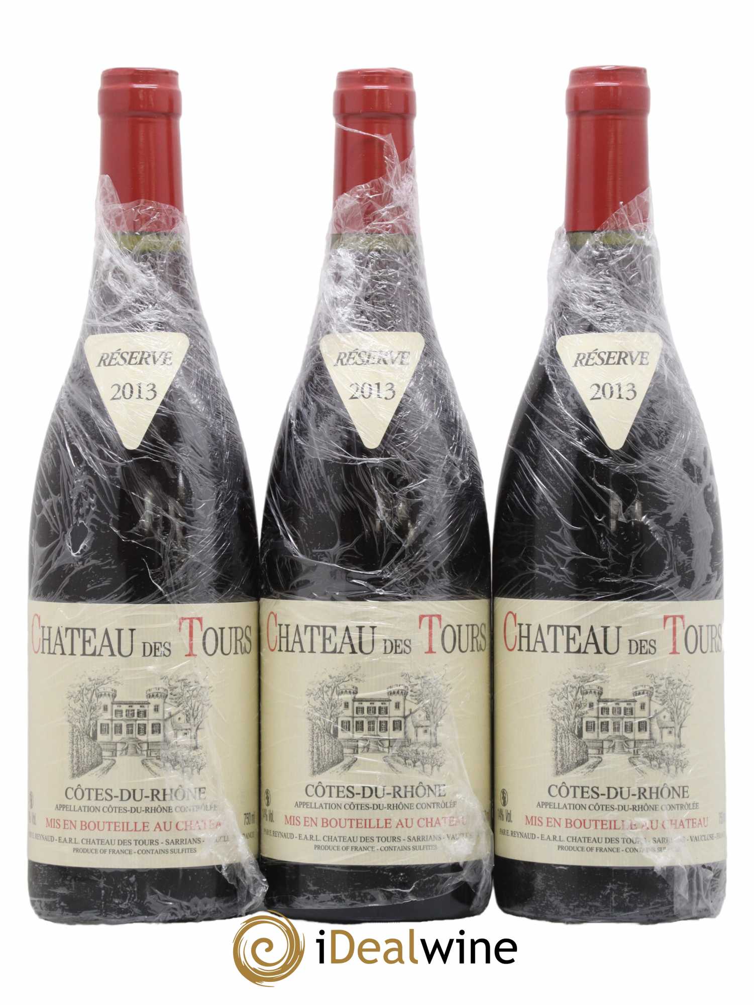 Côtes-du-Rhône Château des Tours Emmanuel Reynaud 2013 - Lot de 3 bouteilles - 0