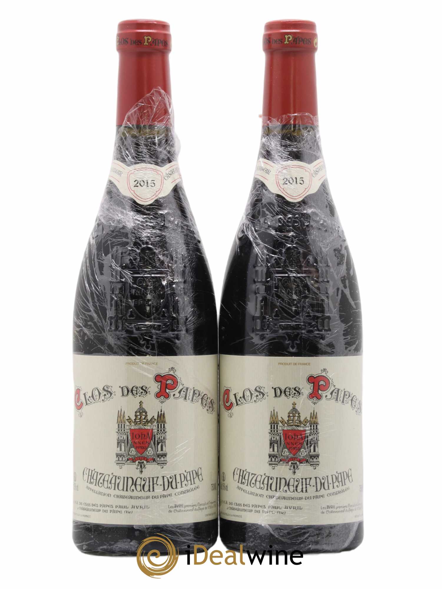 Châteauneuf-du-Pape Clos des Papes - Paul Avril 2015 - Lot de 2 bouteilles - 0