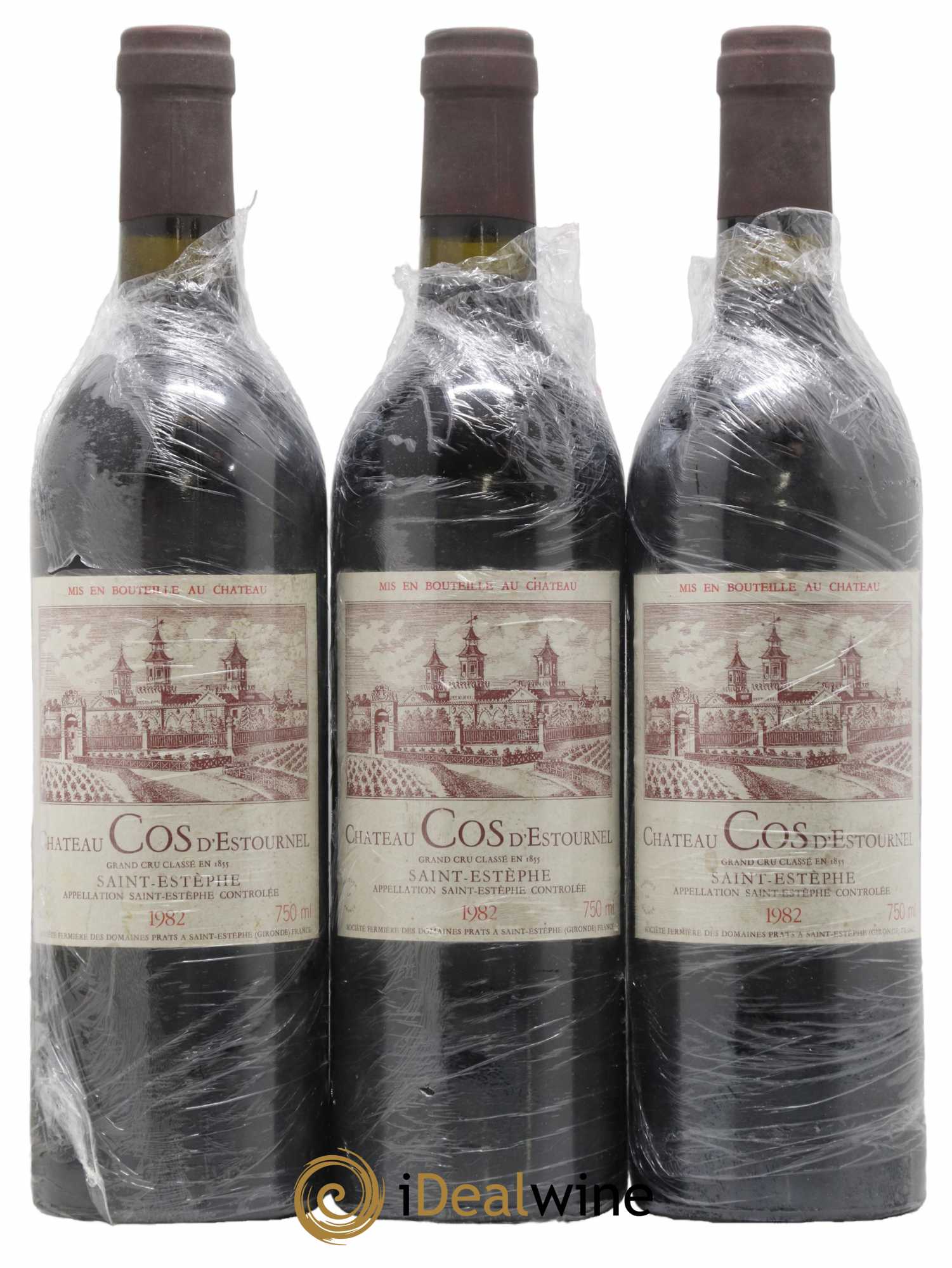 Cos d'Estournel 2ème Grand Cru Classé 1982 - Lot of 3 bottles - 0