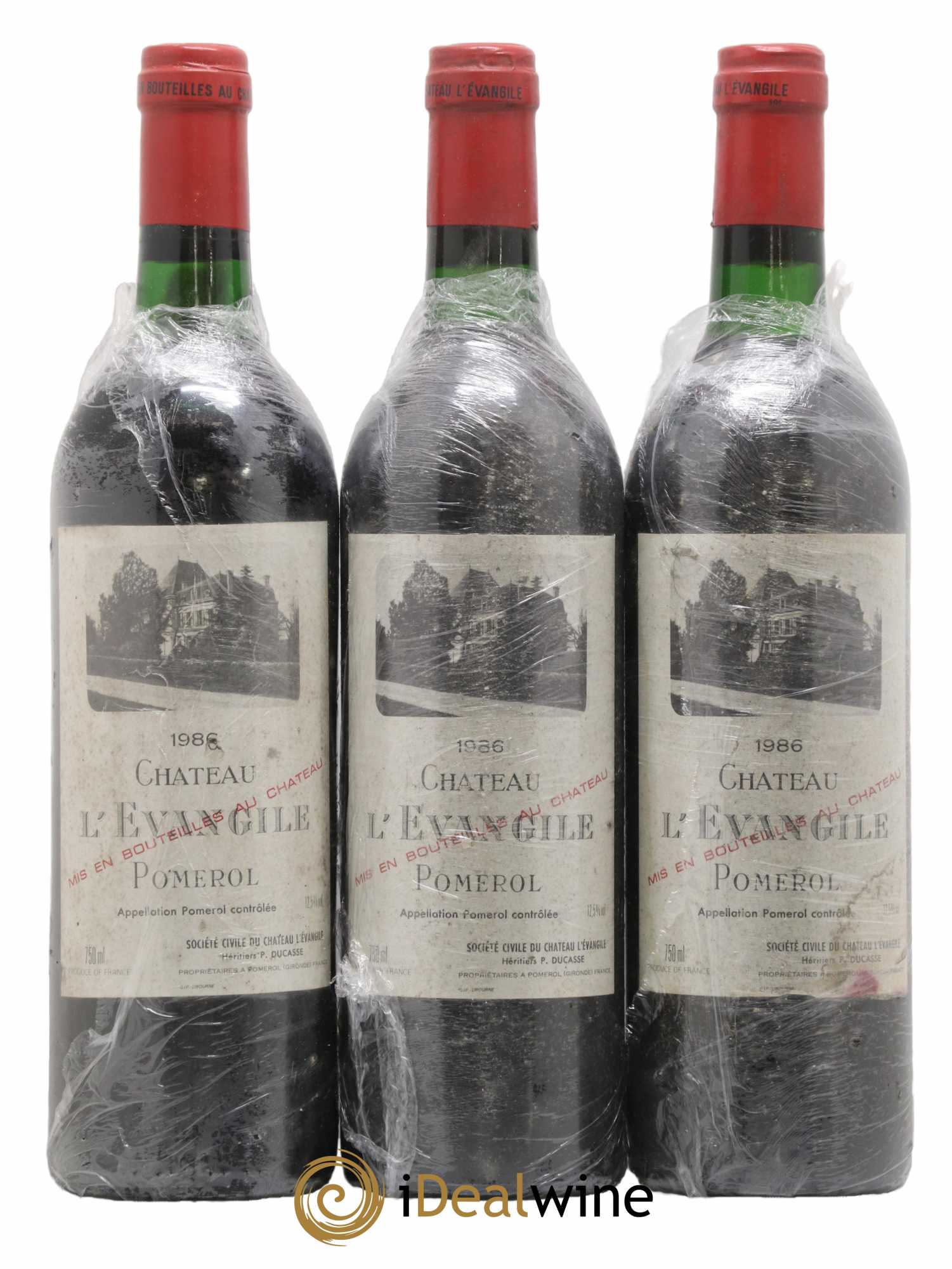 Château l' Évangile 1986 - Lot de 3 bouteilles - 0