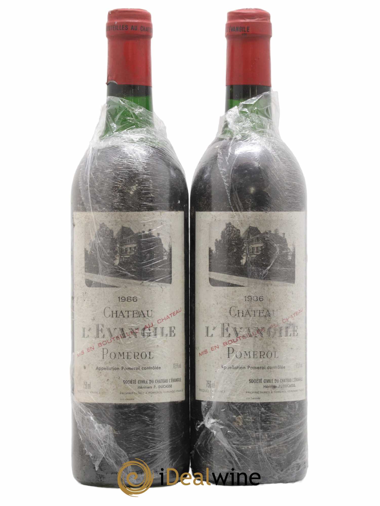 Château l' Évangile 1986 - Lot de 2 bouteilles - 0