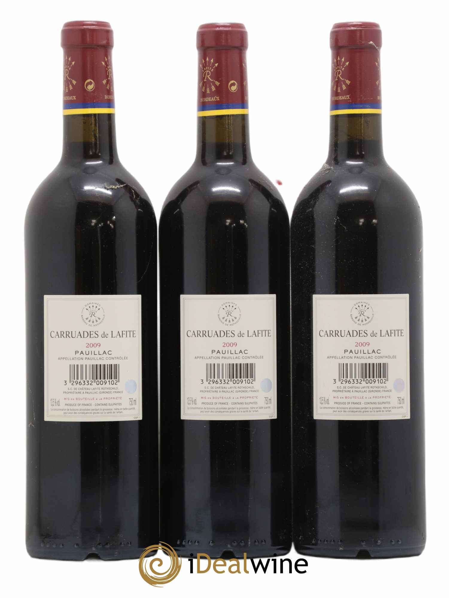 Carruades de Lafite Rothschild Second Vin 2009 - Lot de 3 bouteilles - 1
