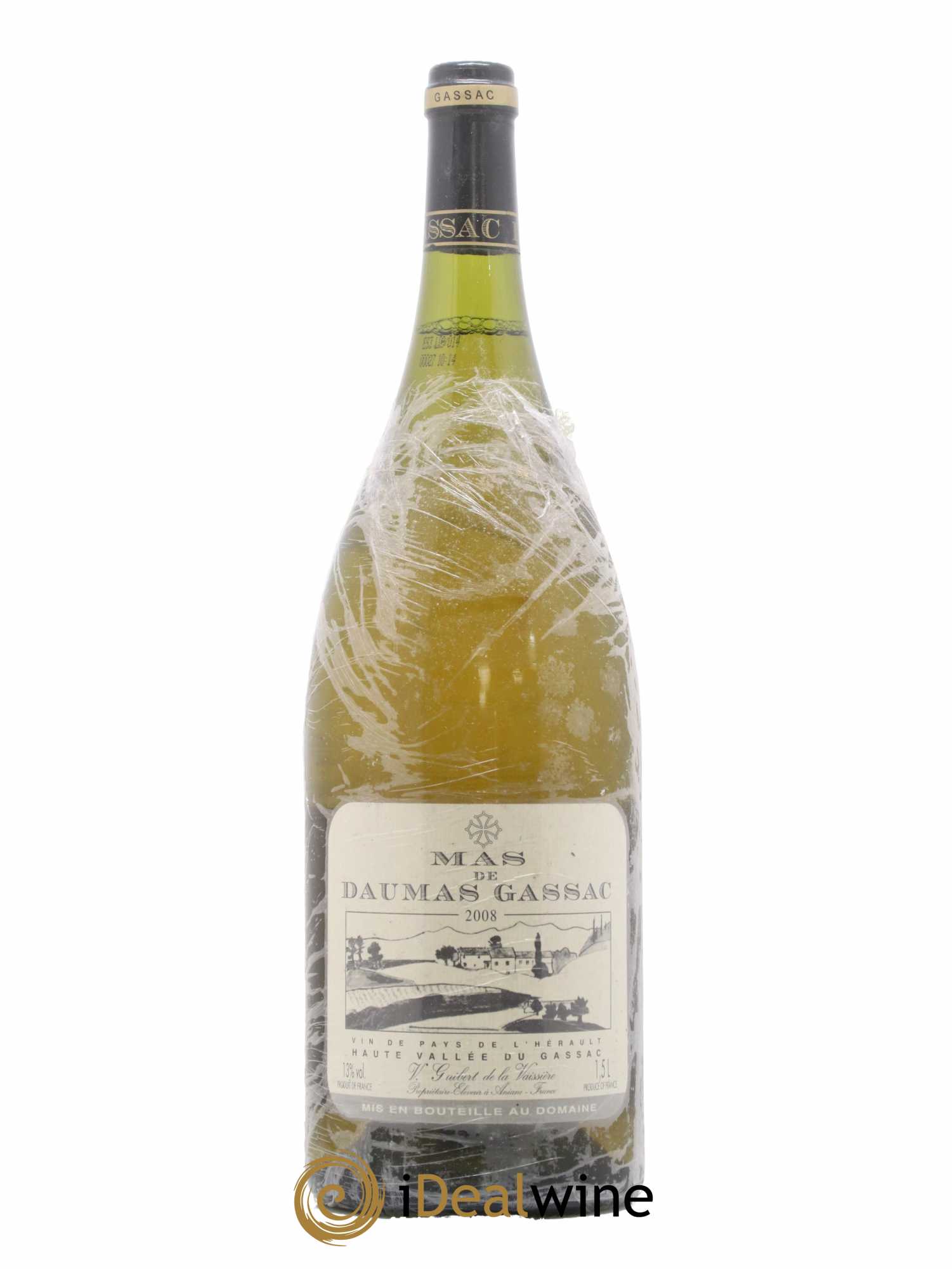 Saint-Guilhem-le-Désert - Cité d'Aniane Mas Daumas Gassac Famille Guibert de La Vaissière 2008 - Lot de 1 magnum - 0