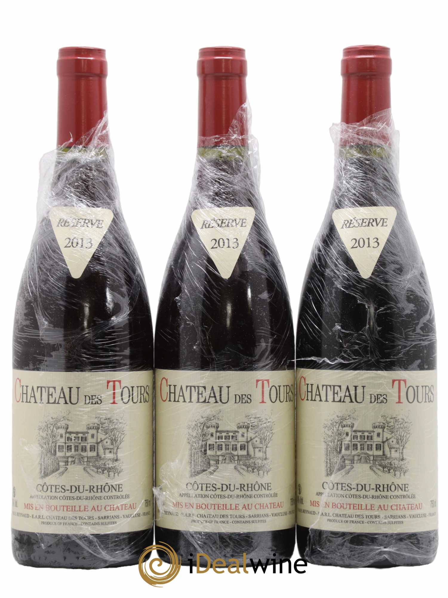 Côtes-du-Rhône Château des Tours Emmanuel Reynaud 2013 - Lot de 3 bouteilles - 0