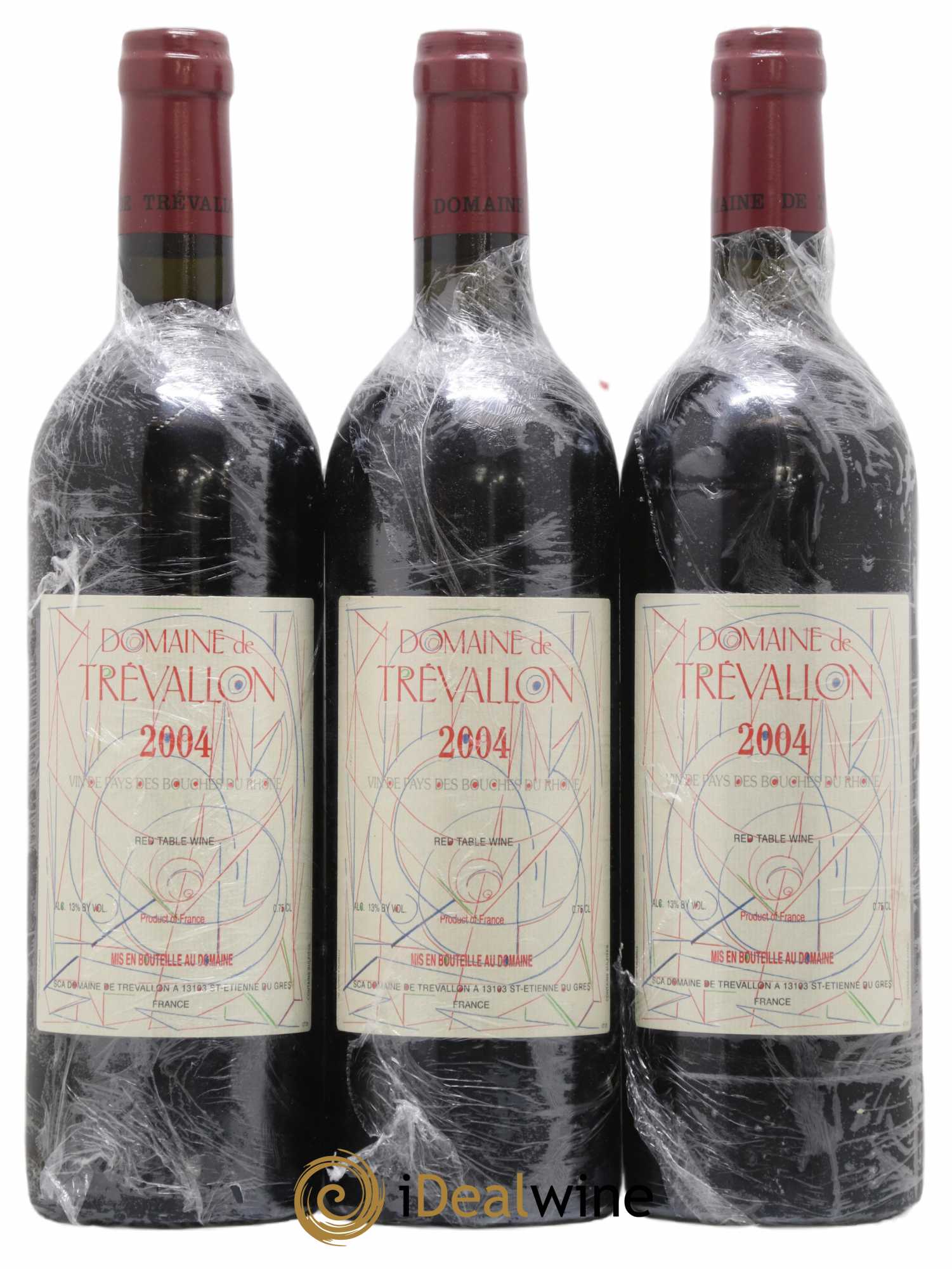 Alpilles Trévallon (Domaine de) Eloi Dürrbach 2004 - Lot de 3 bouteilles - 0