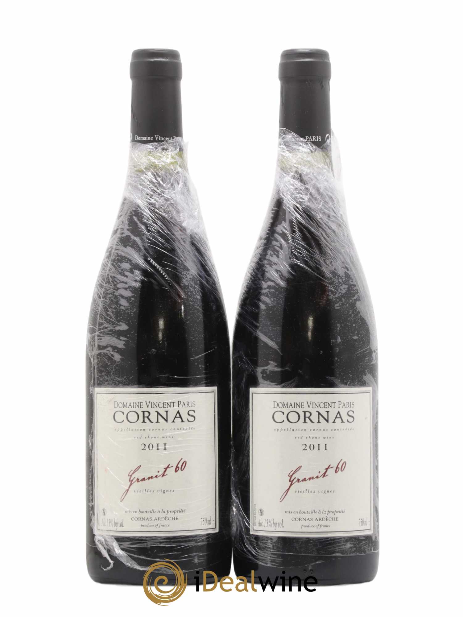 Cornas Granit 60 Vieilles Vignes Vincent Paris 2011 - Lot of 2 bottles - 0
