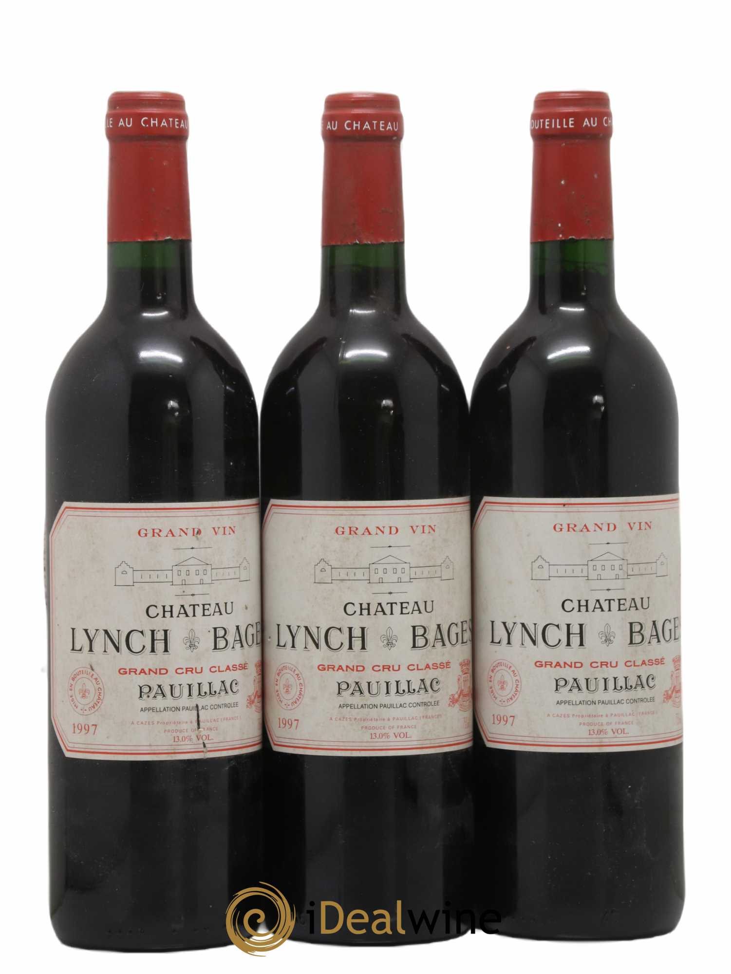 Château Lynch Bages 5ème Grand Cru Classé 1997 - Lot de 3 bouteilles - 0