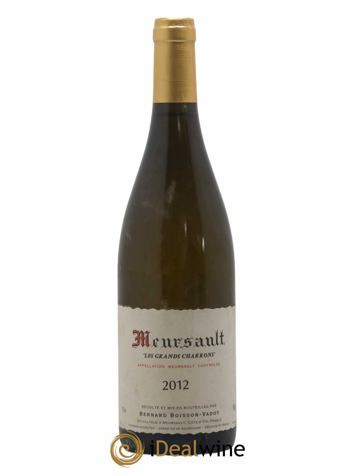 Meursault Les Grands Charrons Boisson-Vadot (Domaine) 2012 - Lot de 1 bouteille - 0