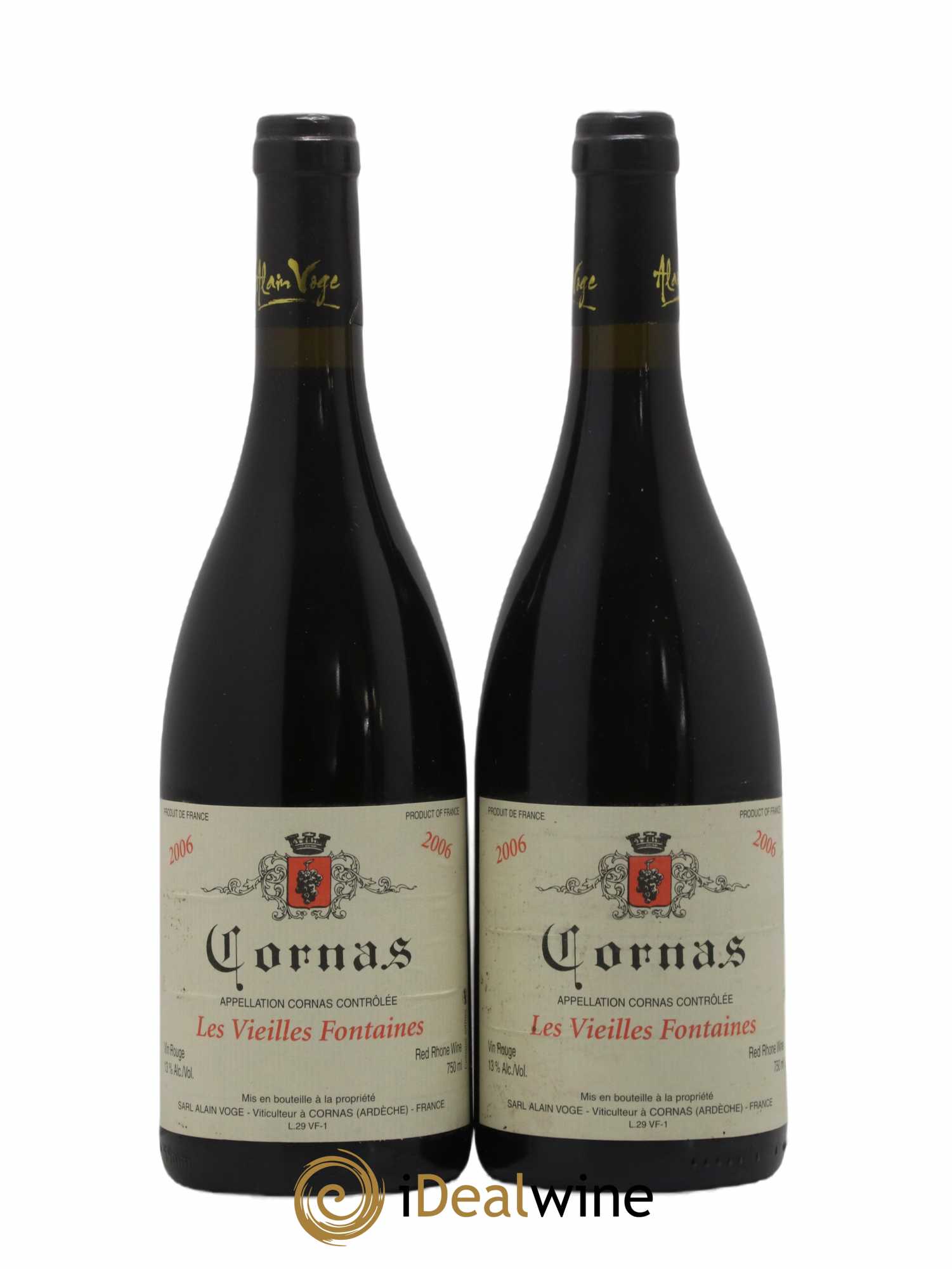 Cornas Les Vieilles Fontaines Alain Voge (Domaine) 2006 - Lot de 2 bouteilles - 0