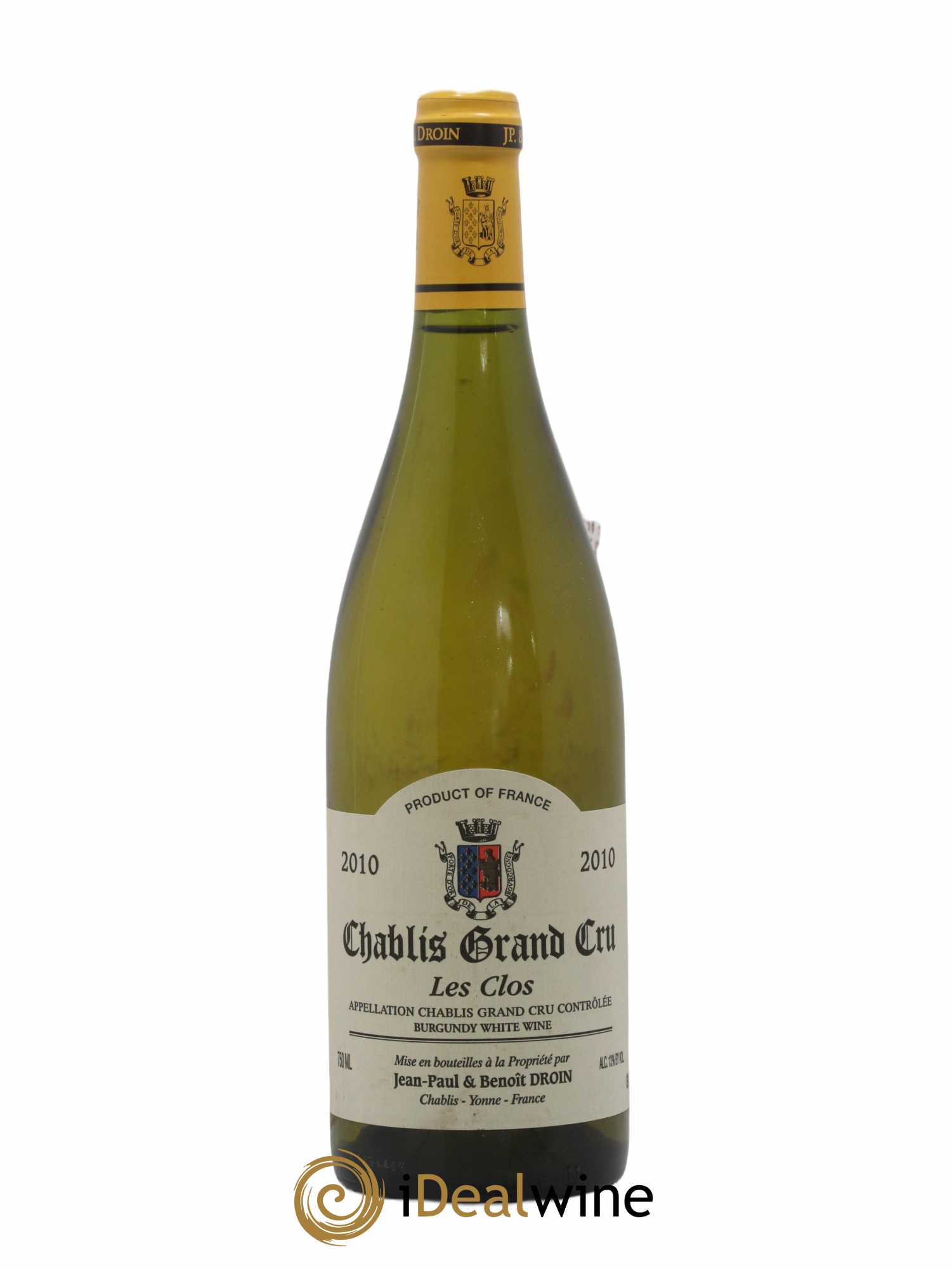 Chablis Grand Cru Les Clos Jean-Paul & Benoît Droin (Domaine) 2010 - Lot de 1 bouteille - 0