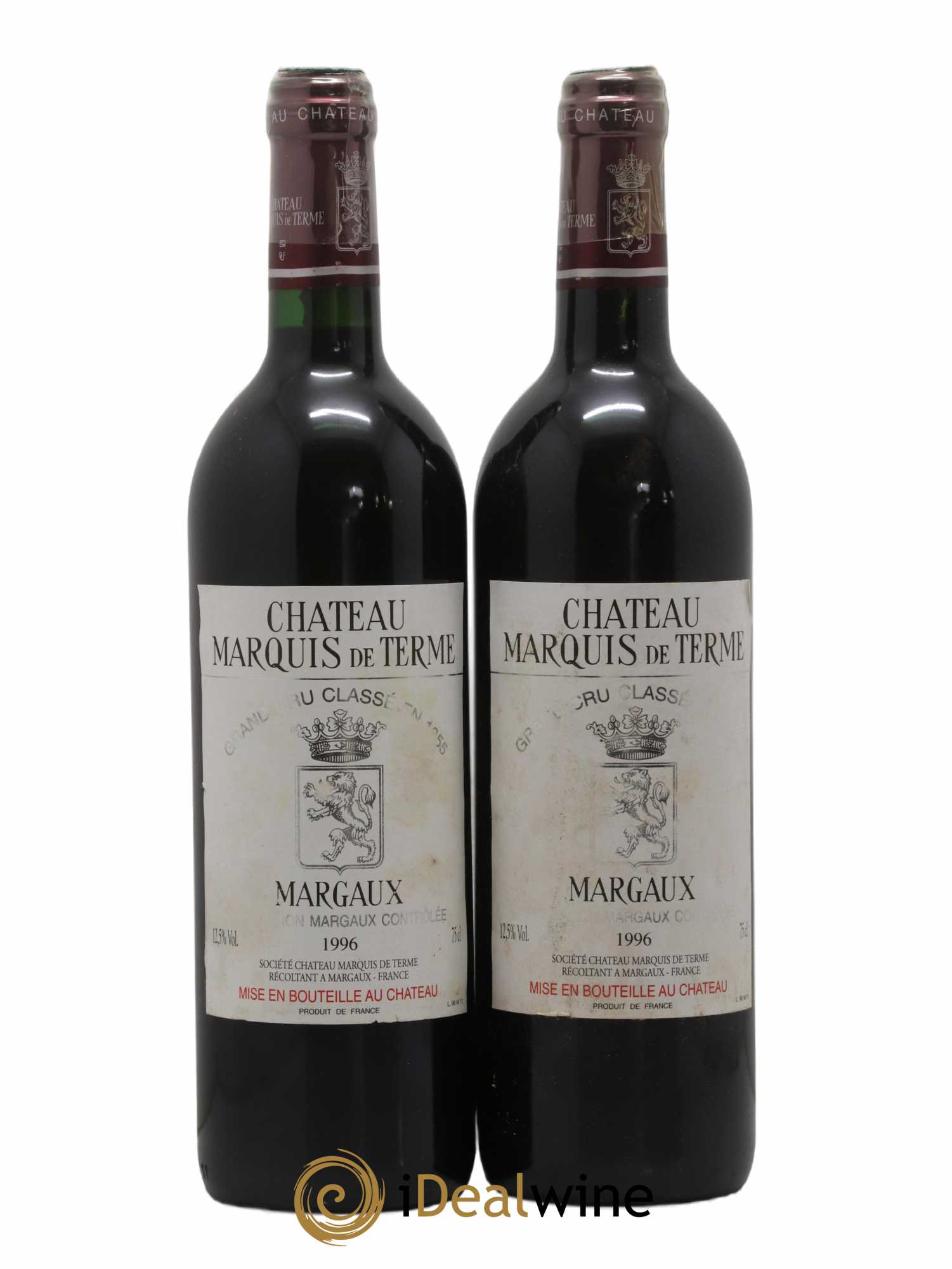 Château Marquis de Terme 4ème Grand Cru Classé 1996 - Lotto di 2 bottiglie - 0