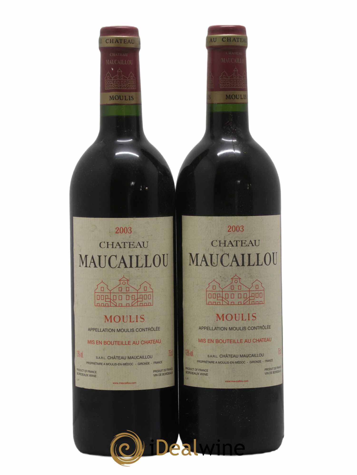 Château Maucaillou 2003 - Lot of 2 bottles - 0