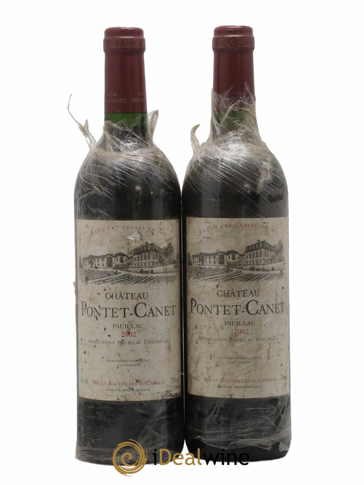 Château Pontet Canet 5ème Grand Cru Classé 2002 - Lot de 2 bouteilles - 0