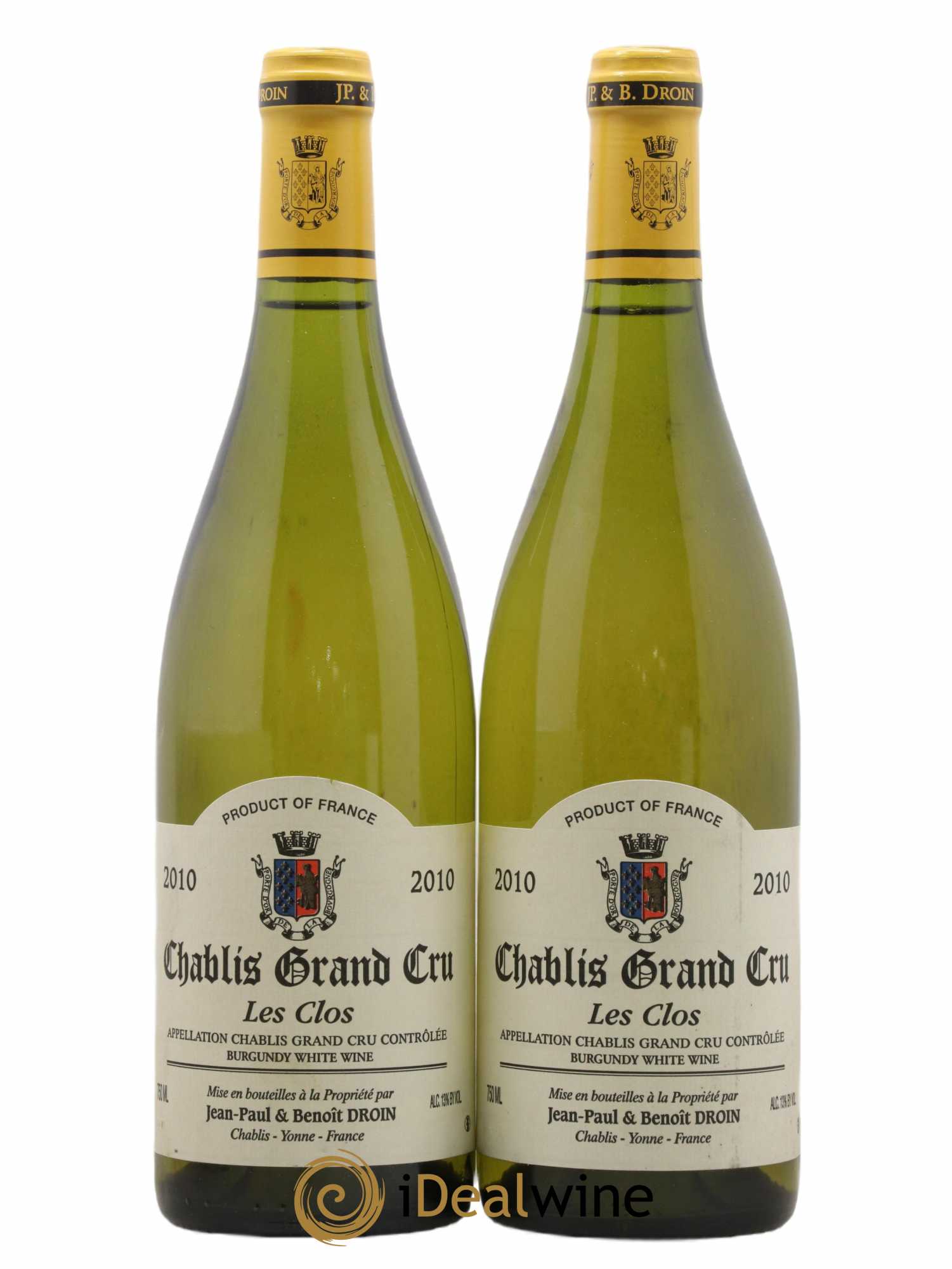 Chablis Grand Cru Les Clos Jean-Paul & Benoît Droin (Domaine) 2010 - Lot de 2 bouteilles - 0