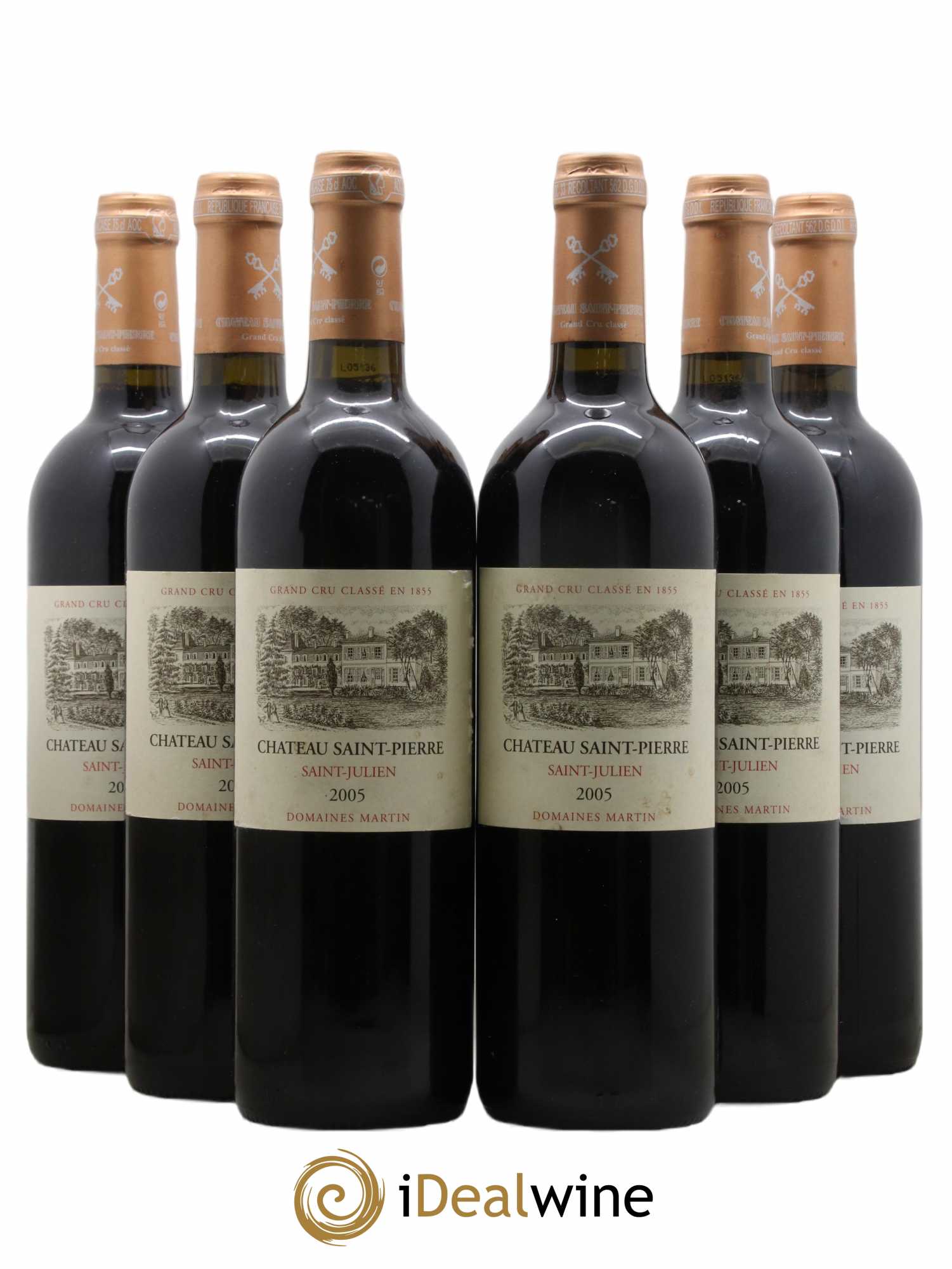 Château Saint-Pierre 4ème Grand Cru Classé 2005 - Lot de 6 bouteilles - 0