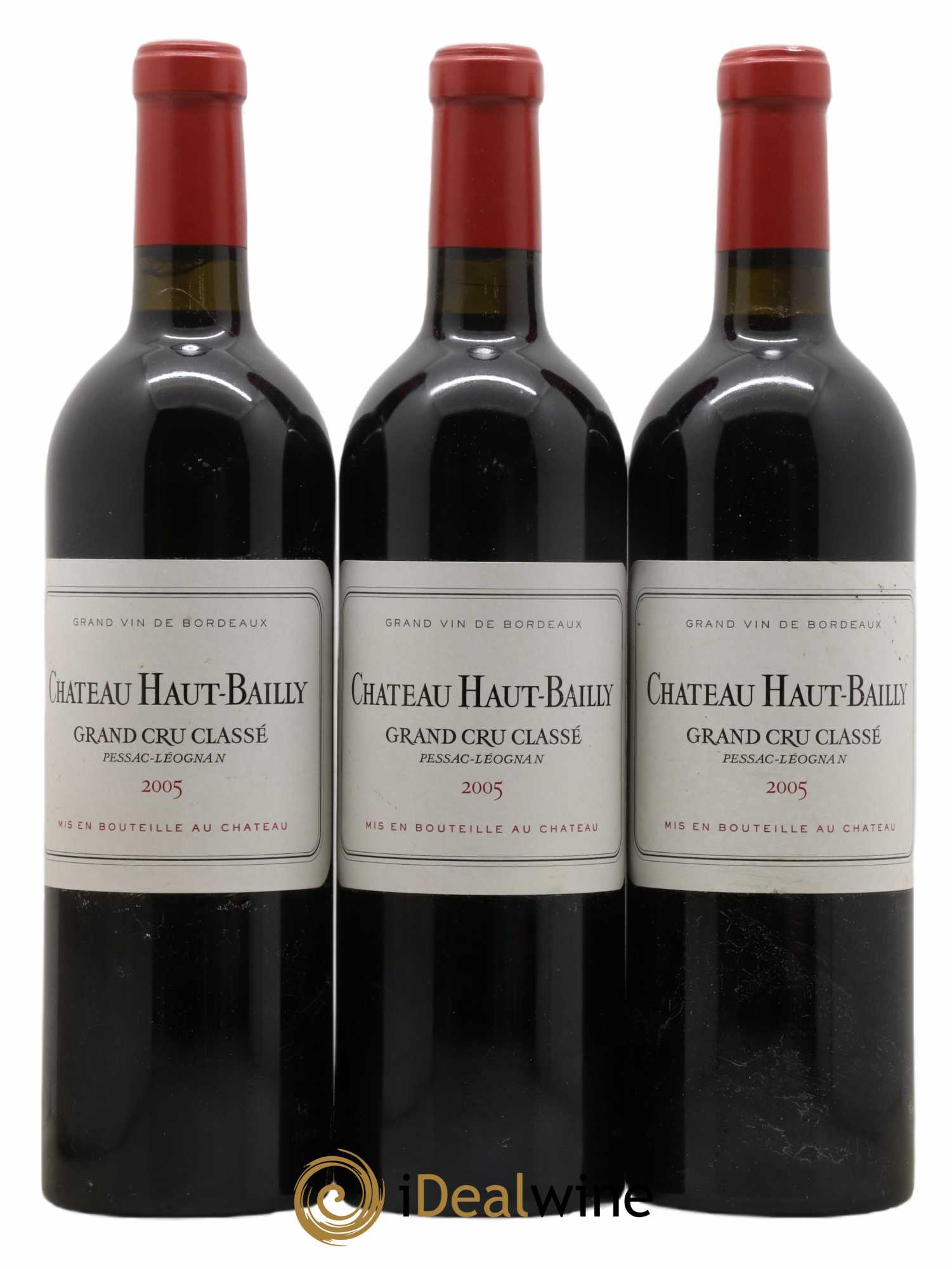 Château Haut-Bailly Cru Classé de Graves 2005 - Lot de 3 bouteilles - 0