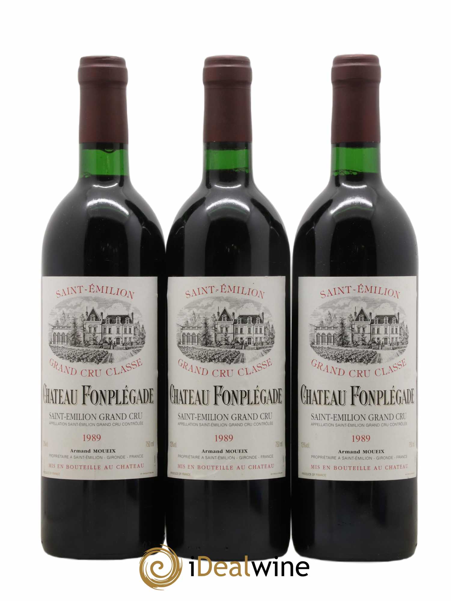 Château Fonplegade Grand Cru Classé 1989 - Lot de 12 bouteilles - 2