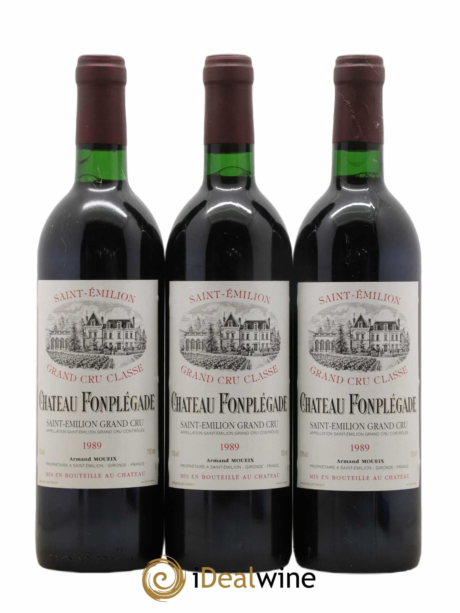 Château Fonplegade Grand Cru Classé 1989 - Lot de 12 bouteilles - 3