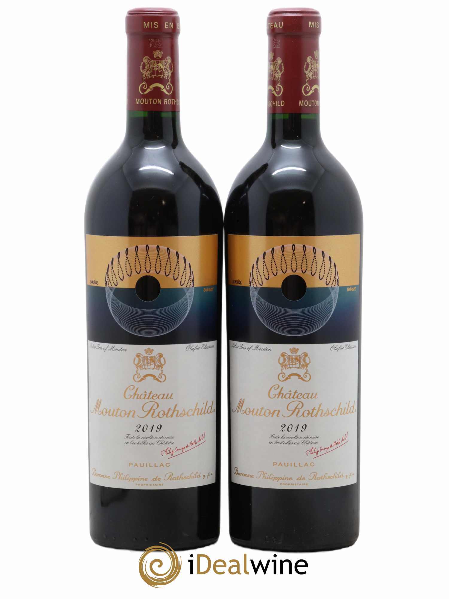 Château Mouton Rothschild 1er Grand Cru Classé 2019 - Lot de 2 bouteilles - 0
